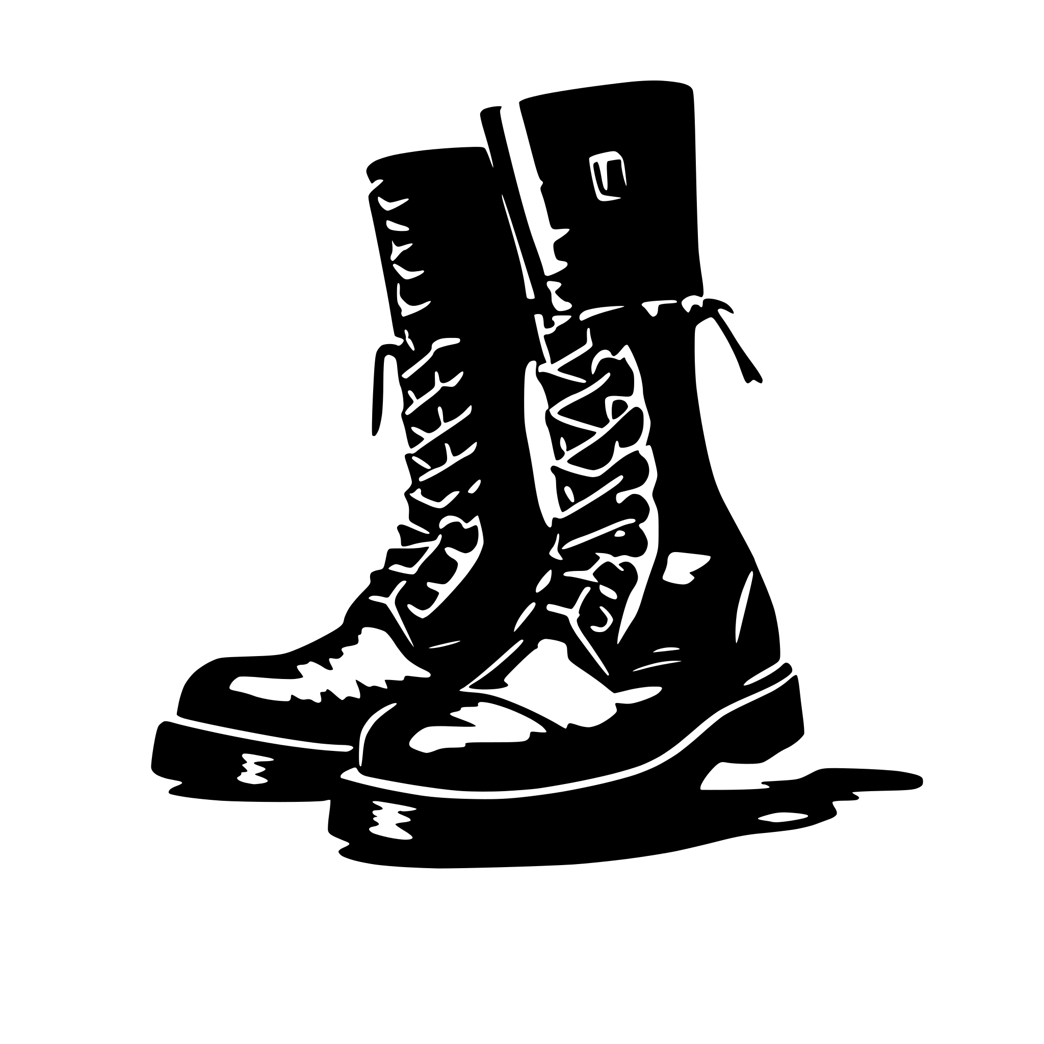 AI-generated SVG of 'dr martens skeleton'
