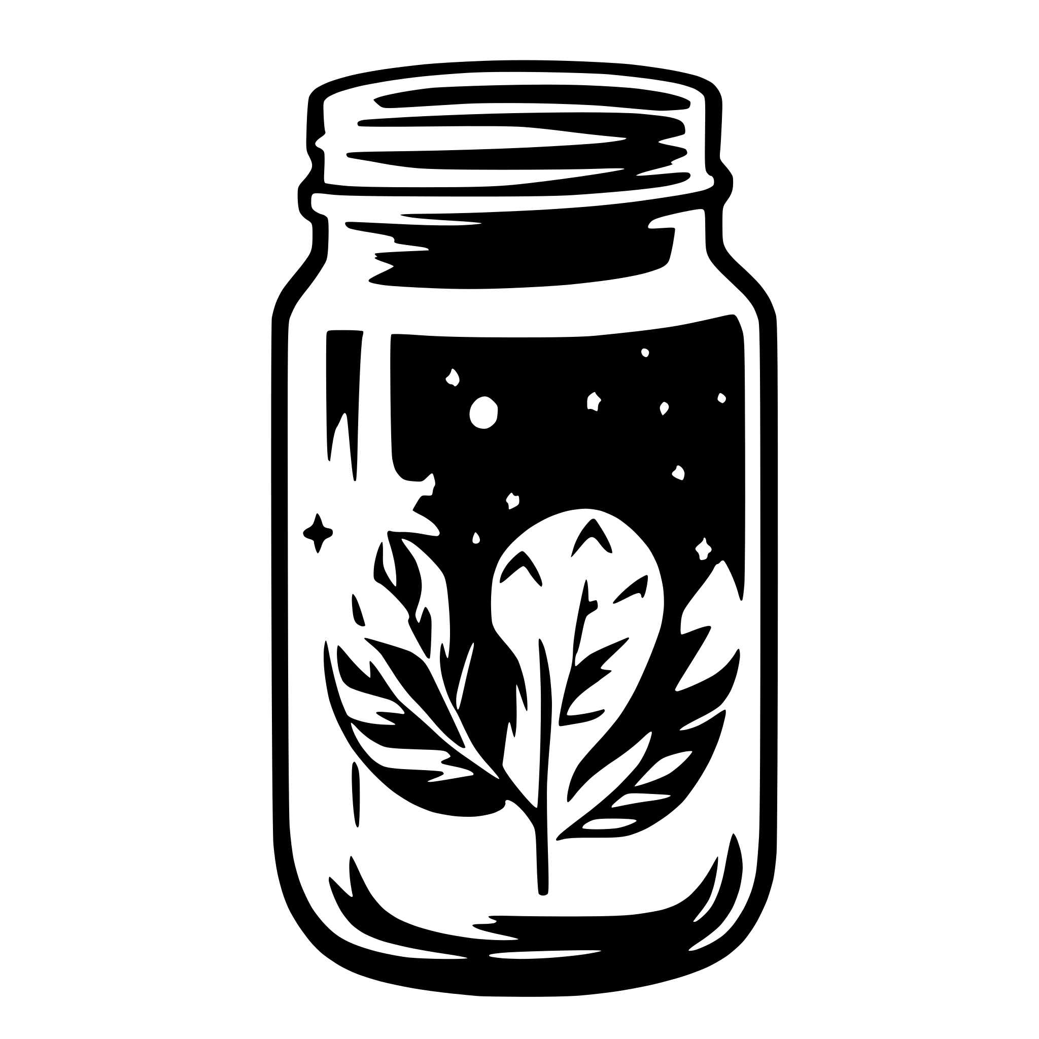 AI-generated SVG of a mason jar with galaxy inside and clear outside AI-generated SVG of a mason jar with galaxy inside and clear outside