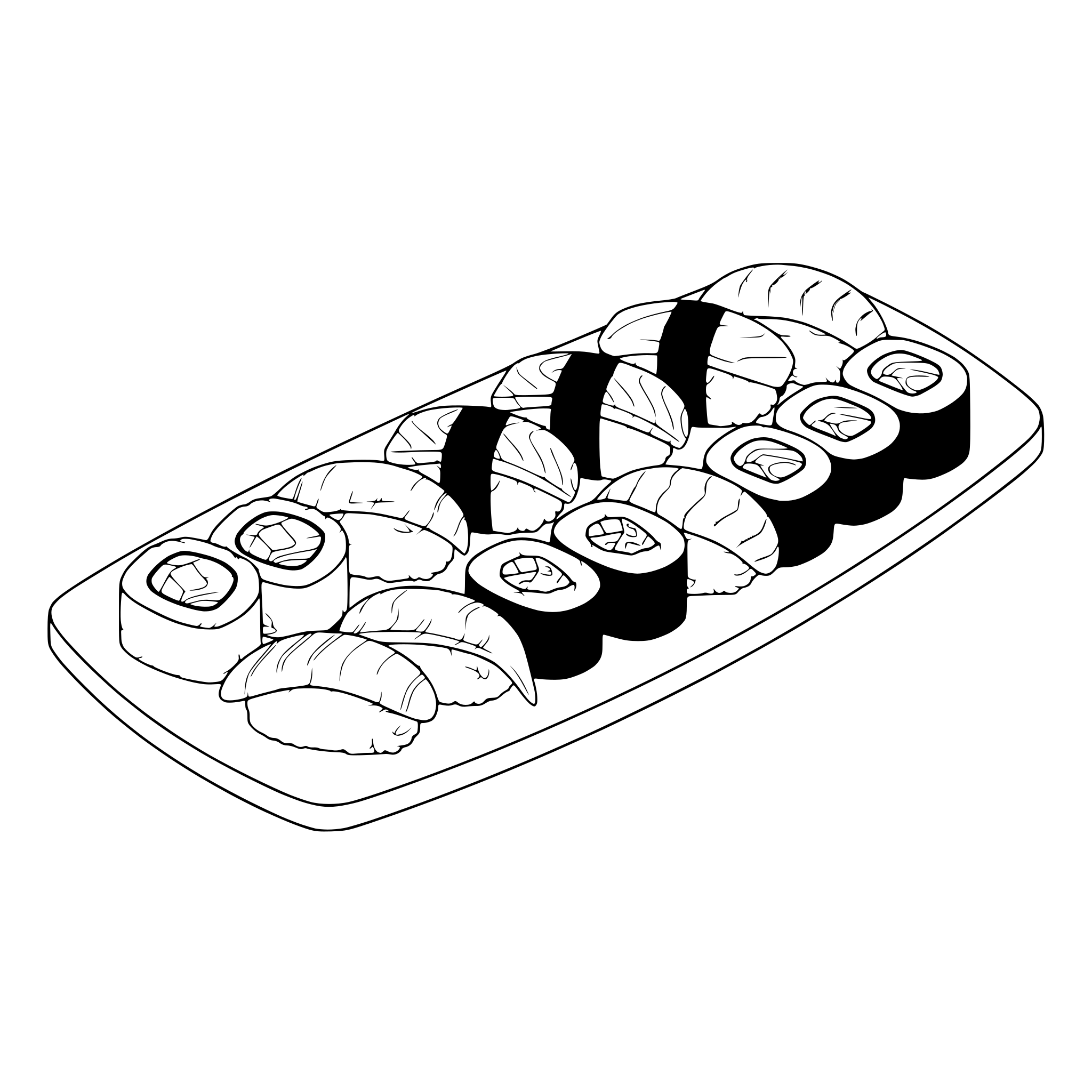 AI-generated SVG of a sushi