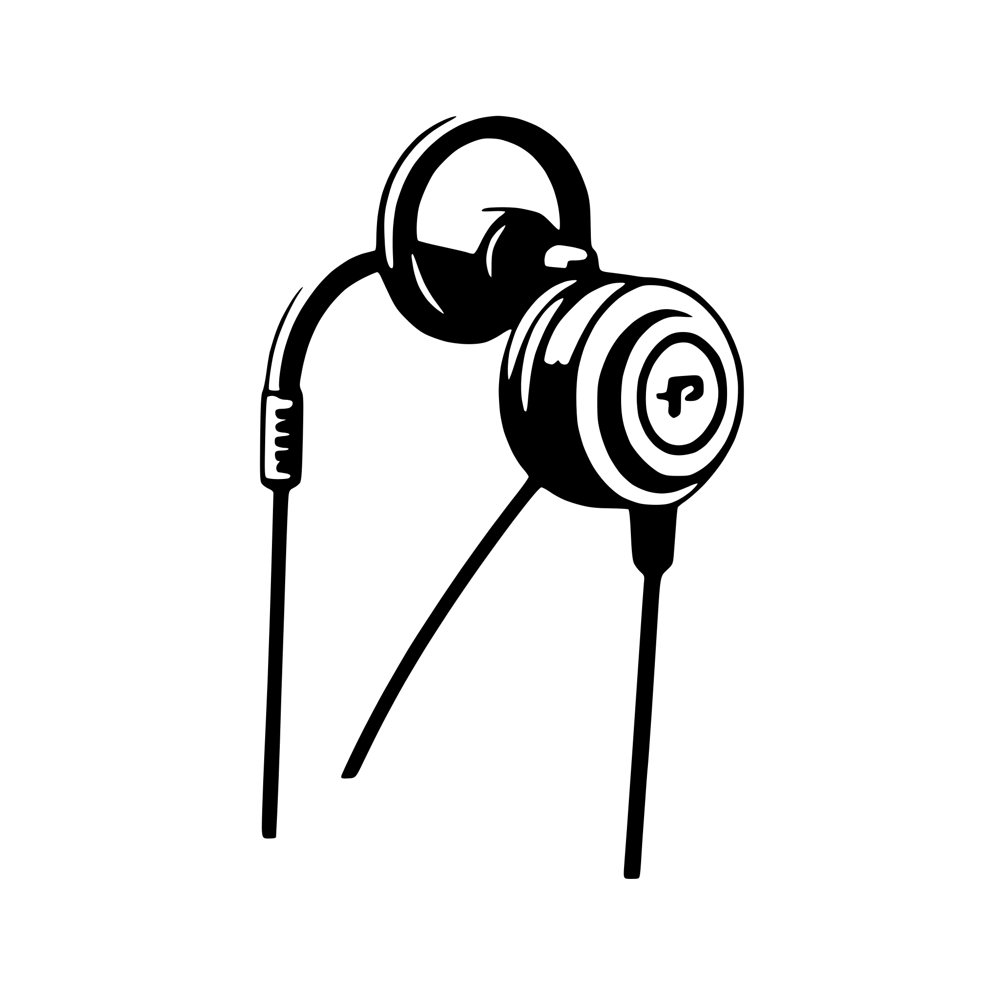 AI-generated SVG of a earphone
