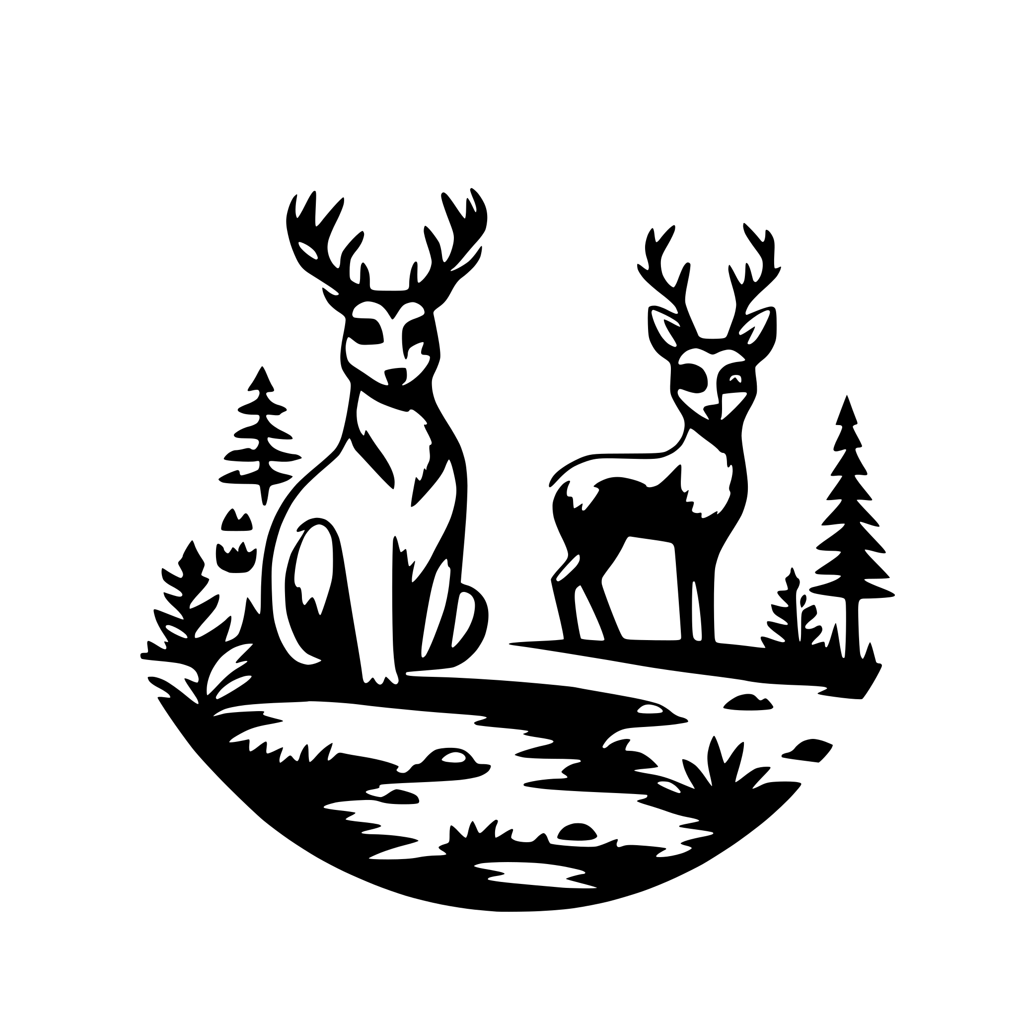 AI-generated SVG of a A simple, minimalist illustration of woodland animals like foxes, owls, or deer in the Scandinavian design style, using soft, muted colors on a 100 mm round coaster. AI-generated SVG of a A simple, minimalist illustration of woodland animals like foxes, owls, or deer in the Scandinavian design style, using soft, muted colors on a 100 mm round coaster.