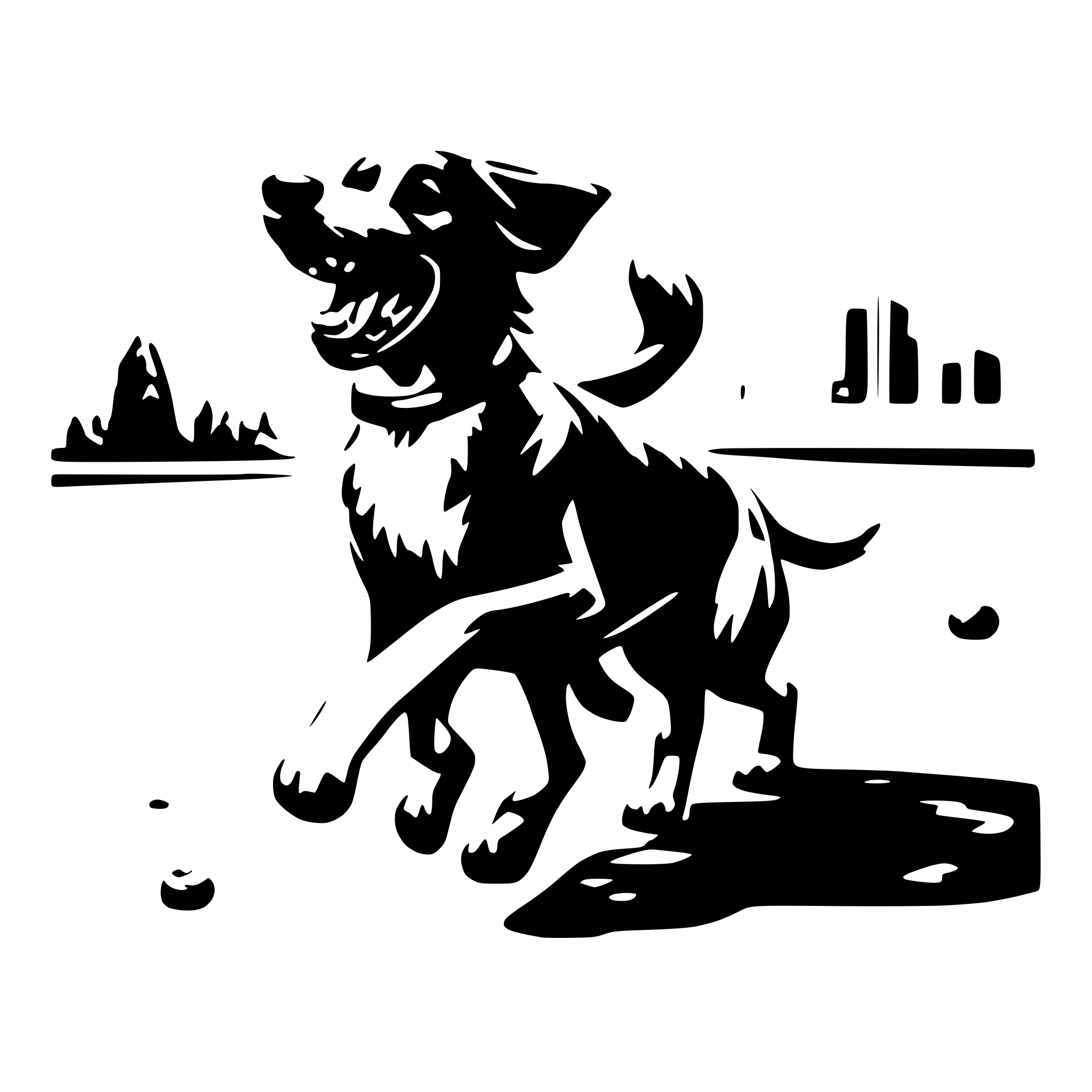 AI-generated SVG of a dog playing fetch