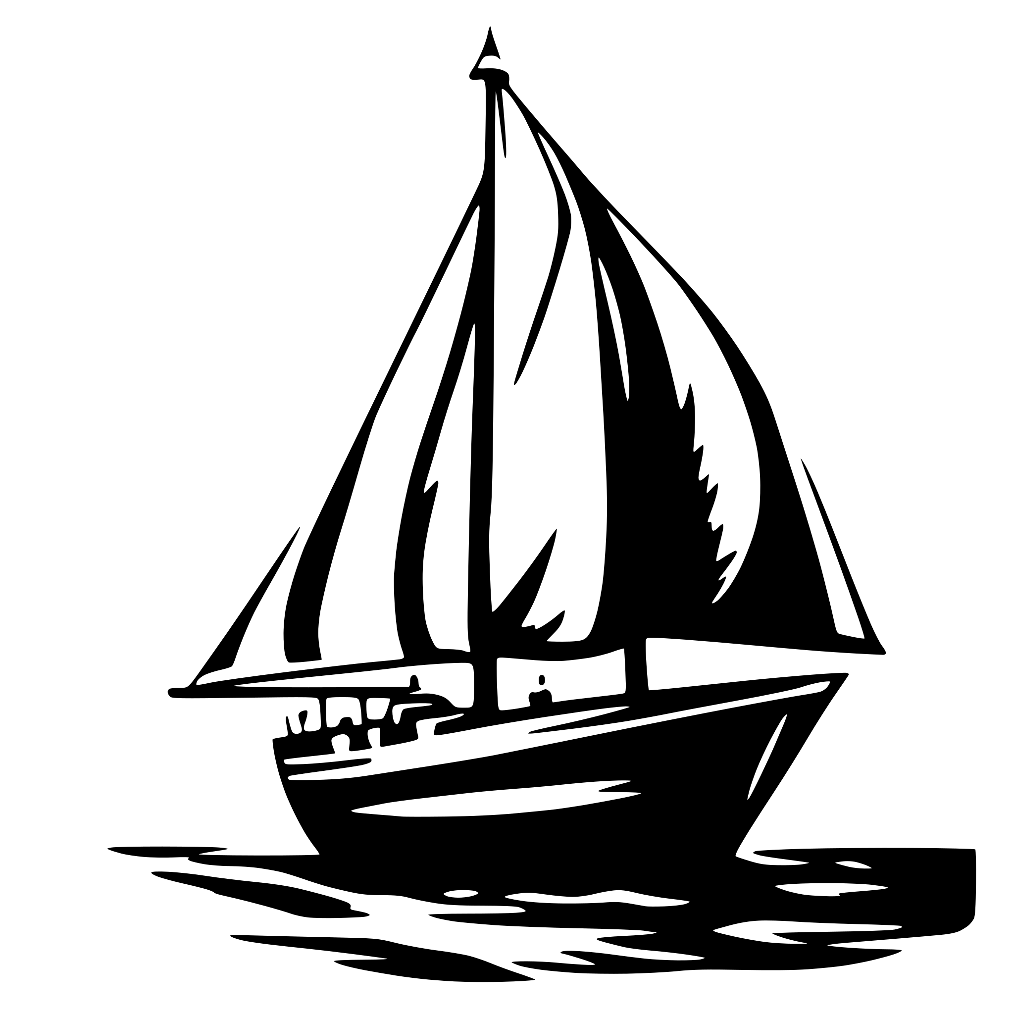 AI-generated SVG of 'stylized sailboat'