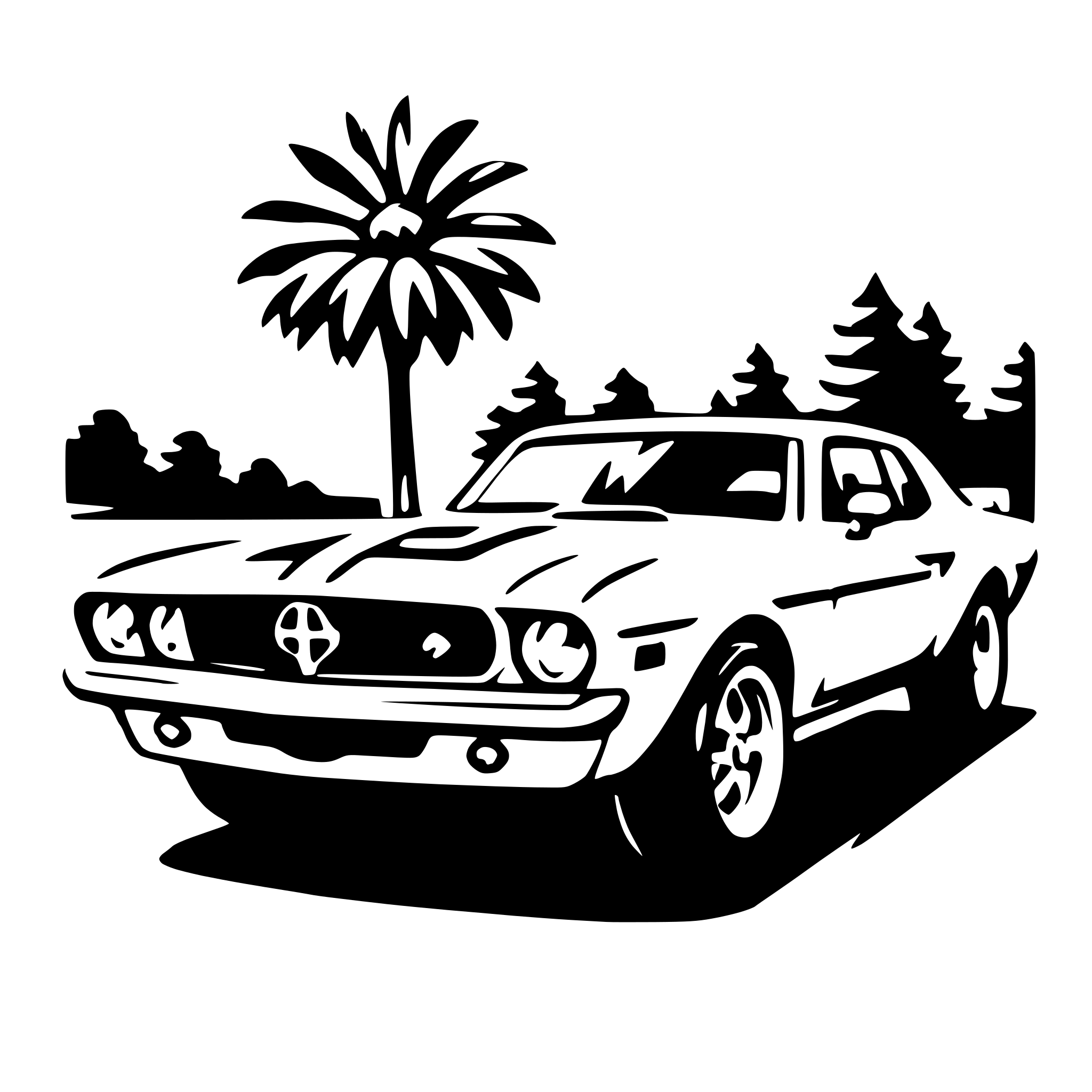 AI-generated SVG of a muscle car