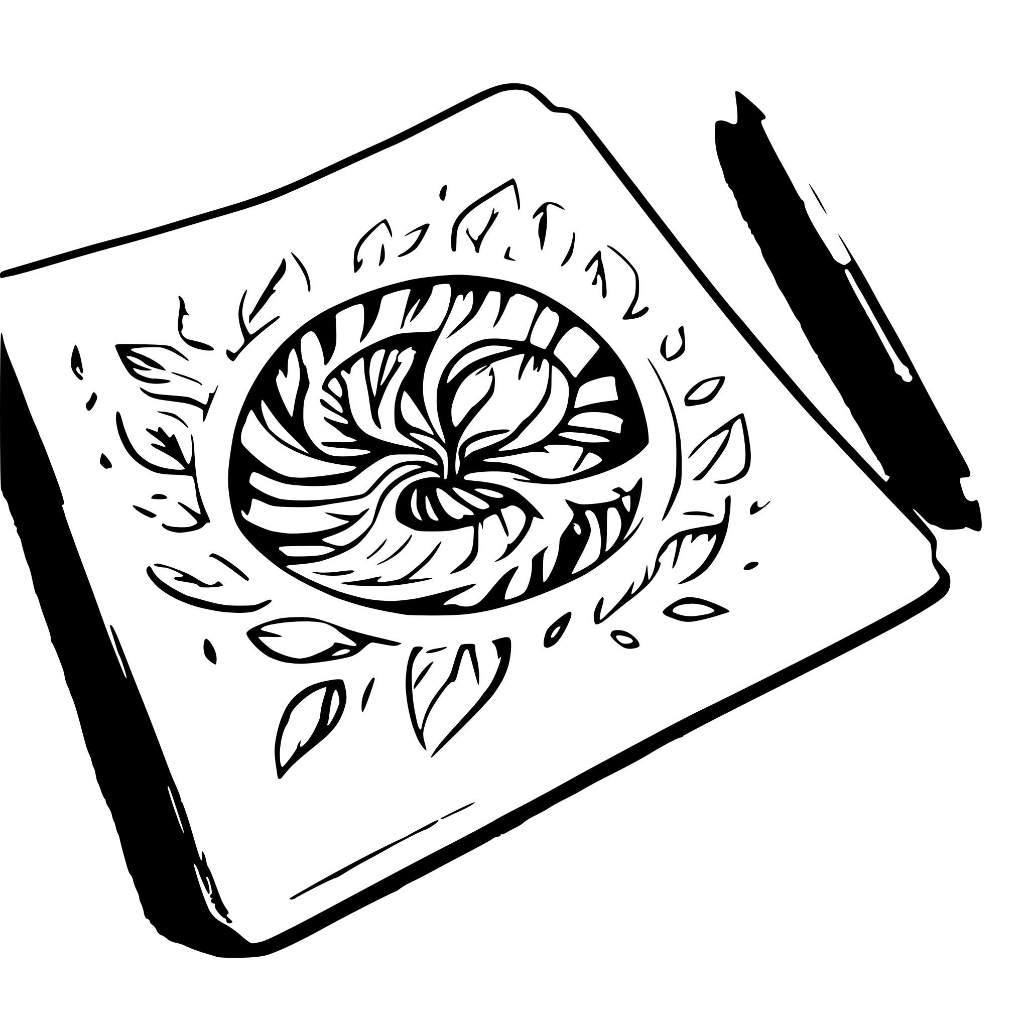 AI-generated SVG of a colorful vortex of pages