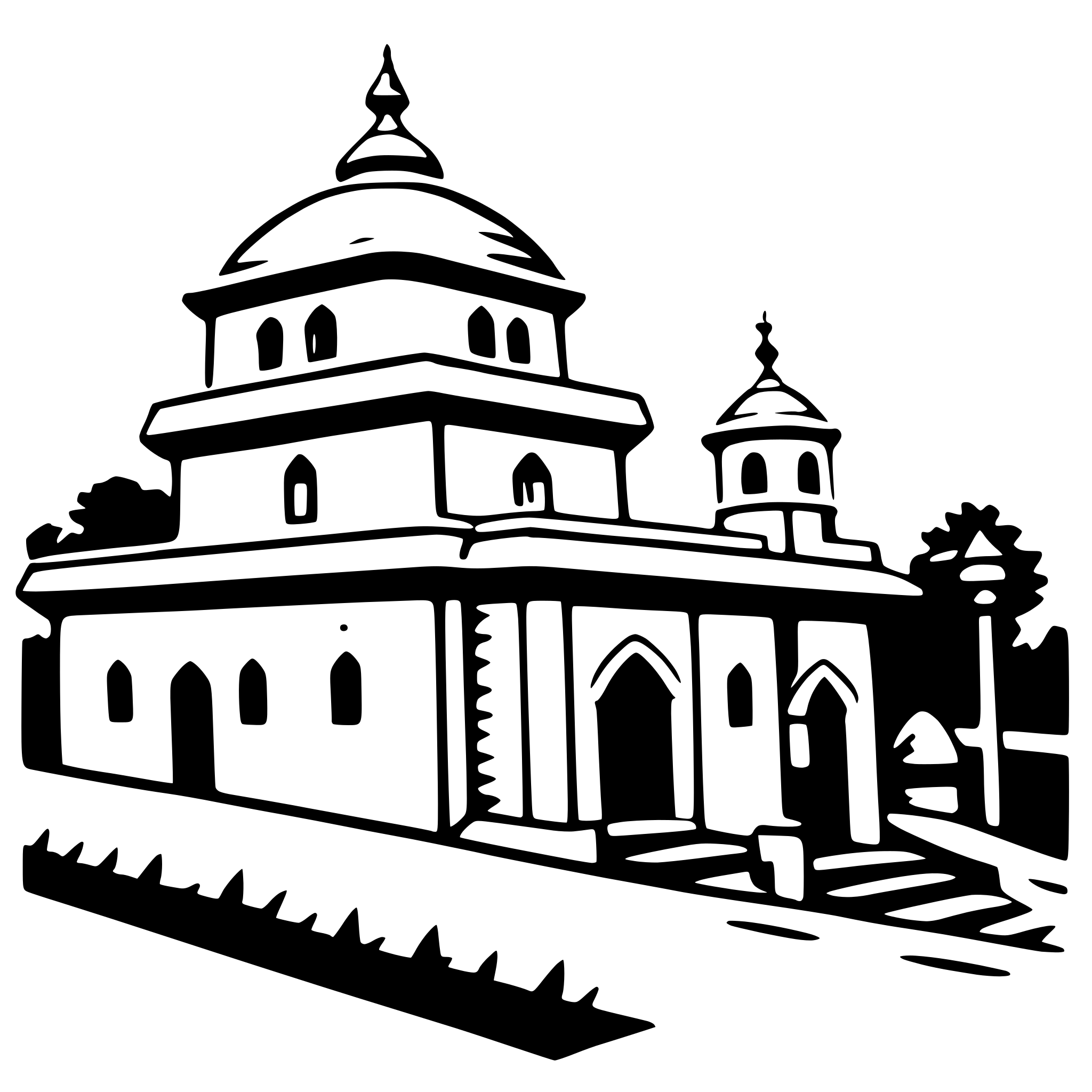 AI-generated SVG of a pashupatinath temple