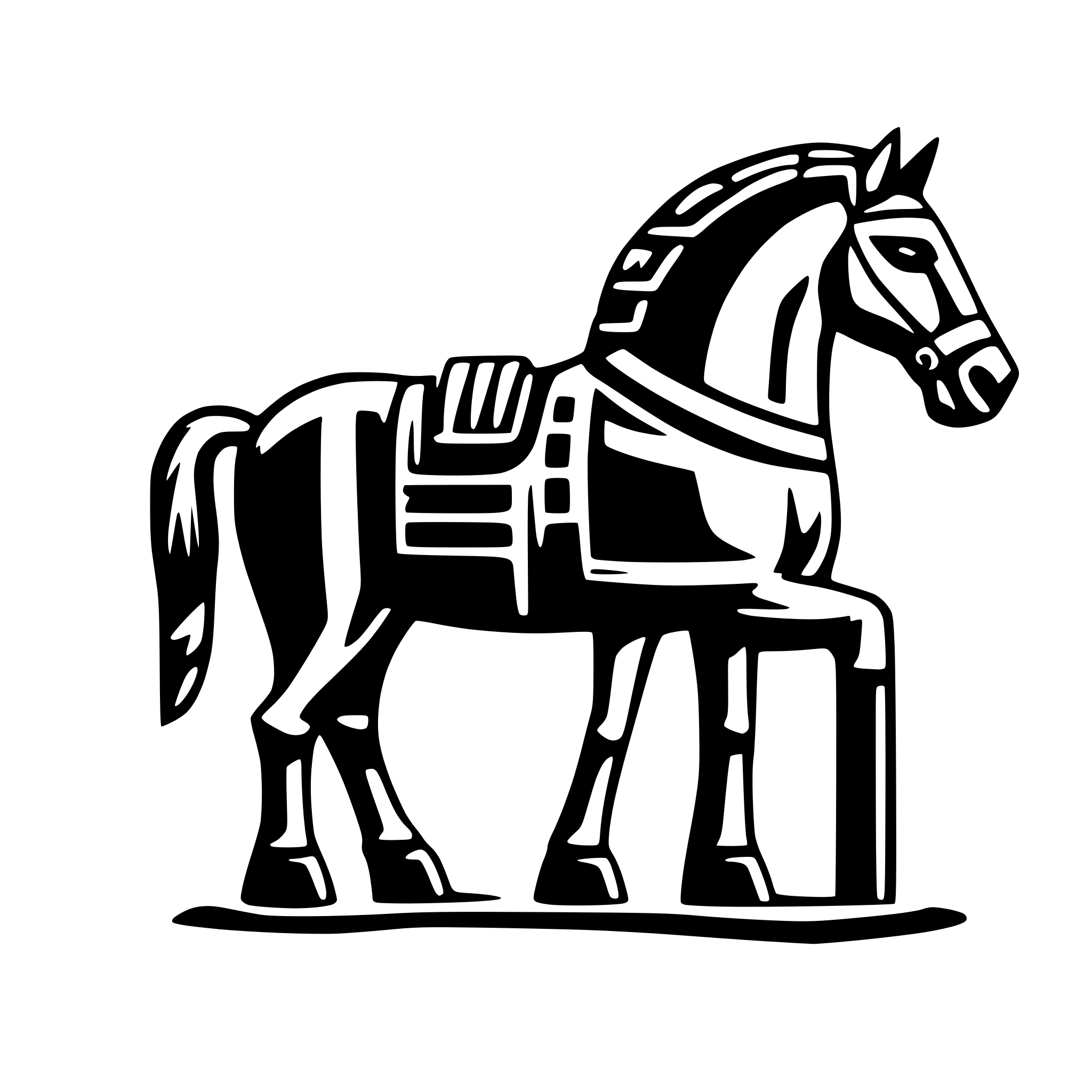 AI-generated SVG of 'trojan horse as an flat icon'