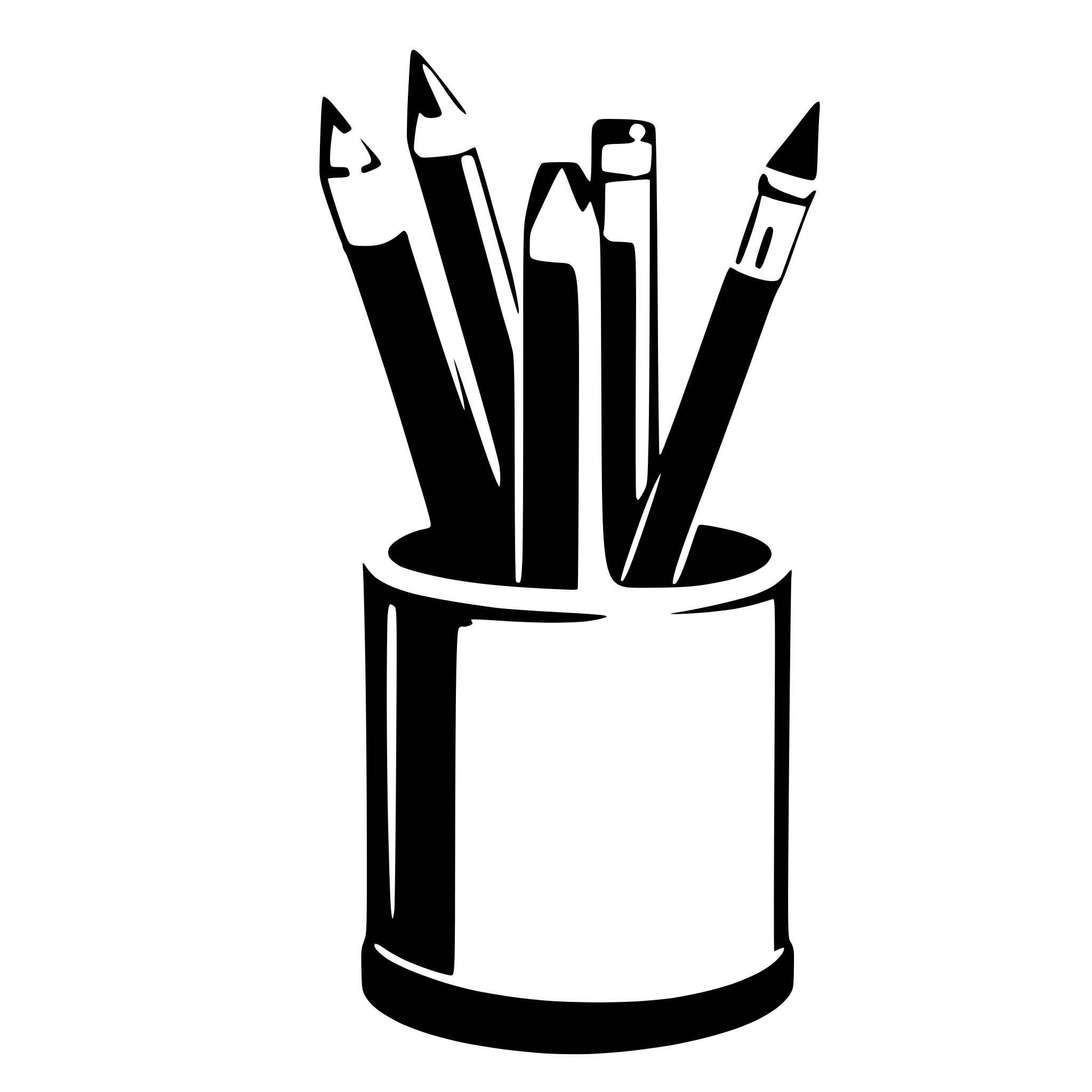 AI-generated SVG of 'pencil holder'