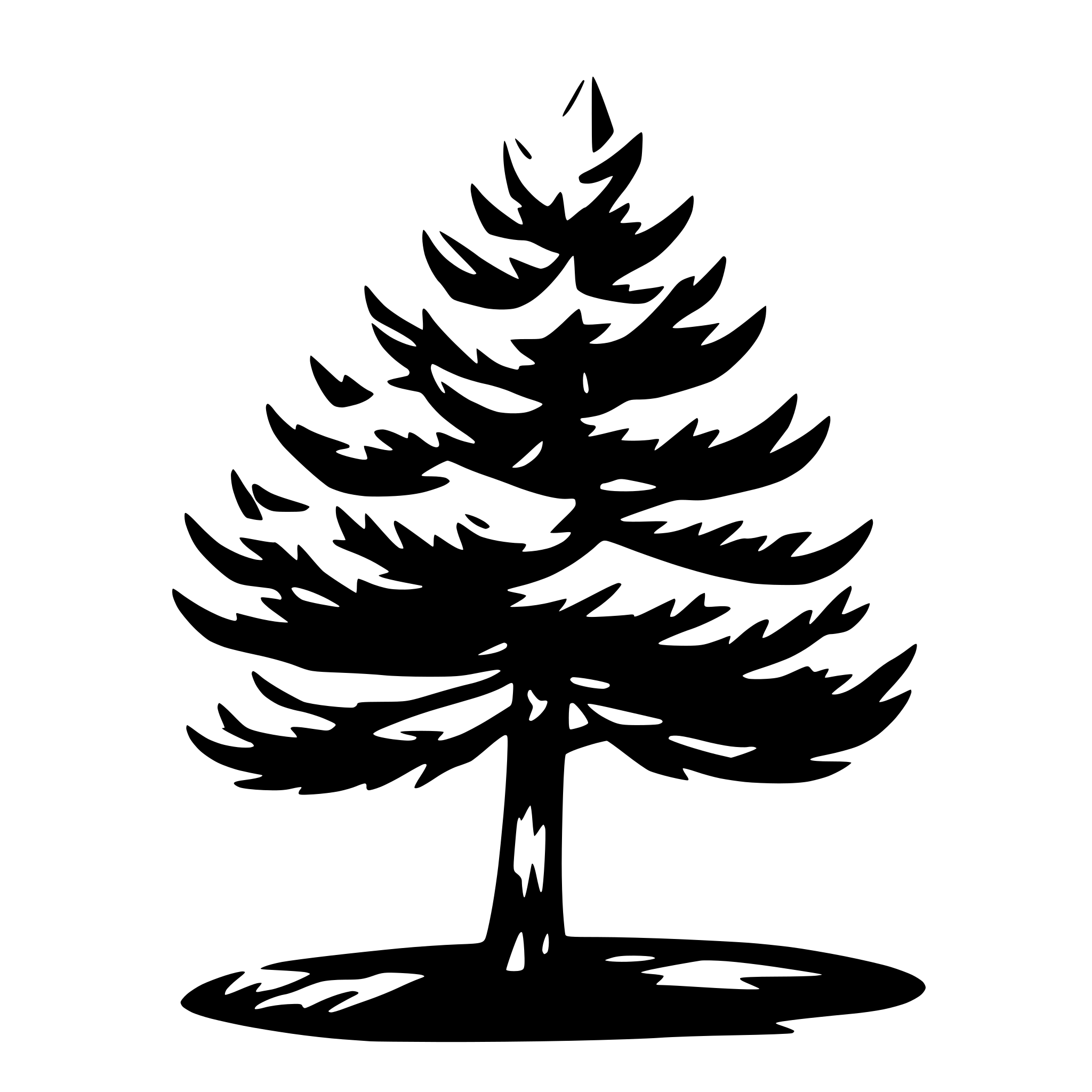AI-generated SVG of 'pine tree'