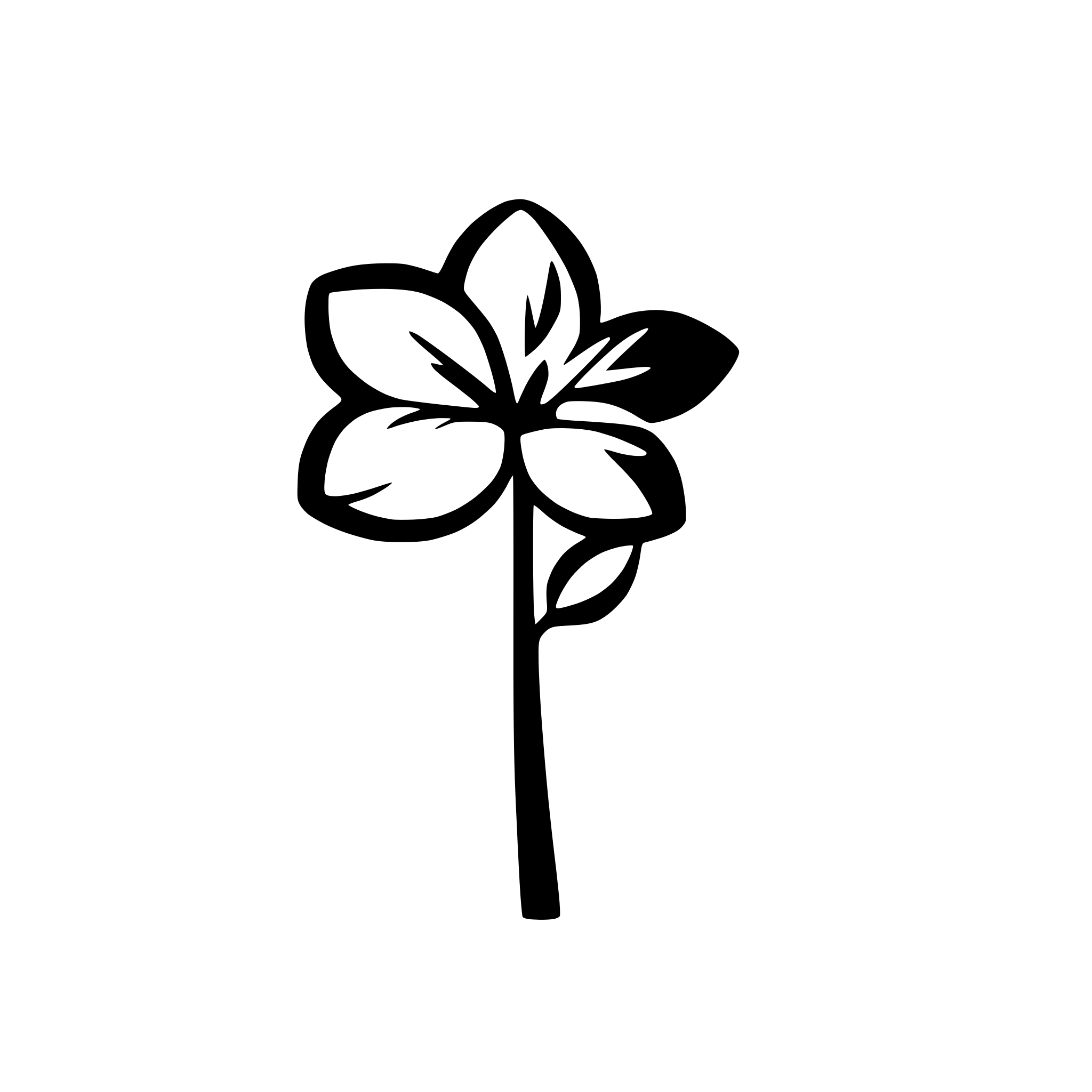 AI-generated SVG of a orchid flower silhouette icon