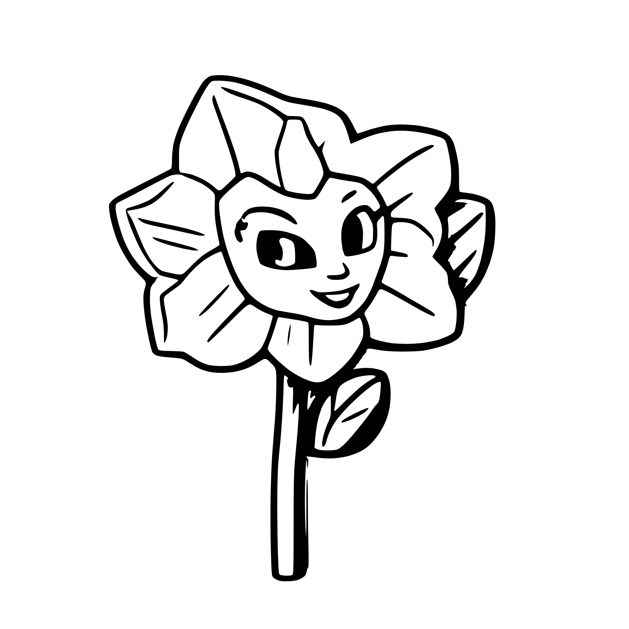 AI-generated SVG of a Head of a daffodil