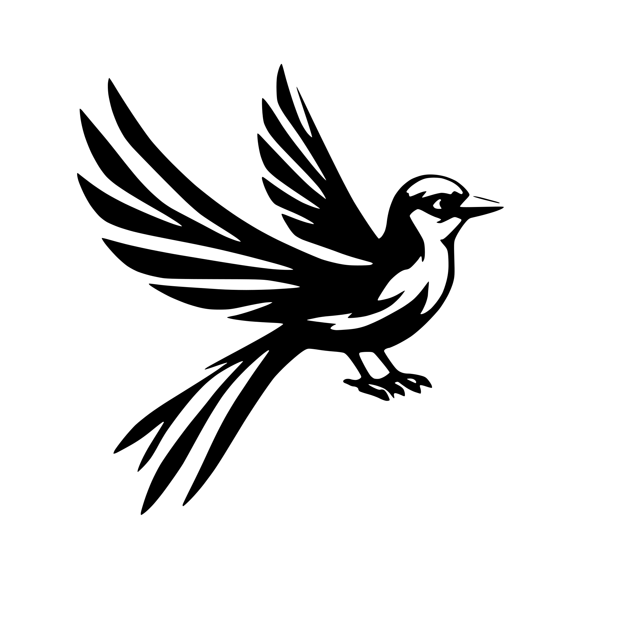 AI-generated SVG of a bird with one wing fanned out to the right. soft lines AI-generated SVG of a bird with one wing fanned out to the right. soft lines