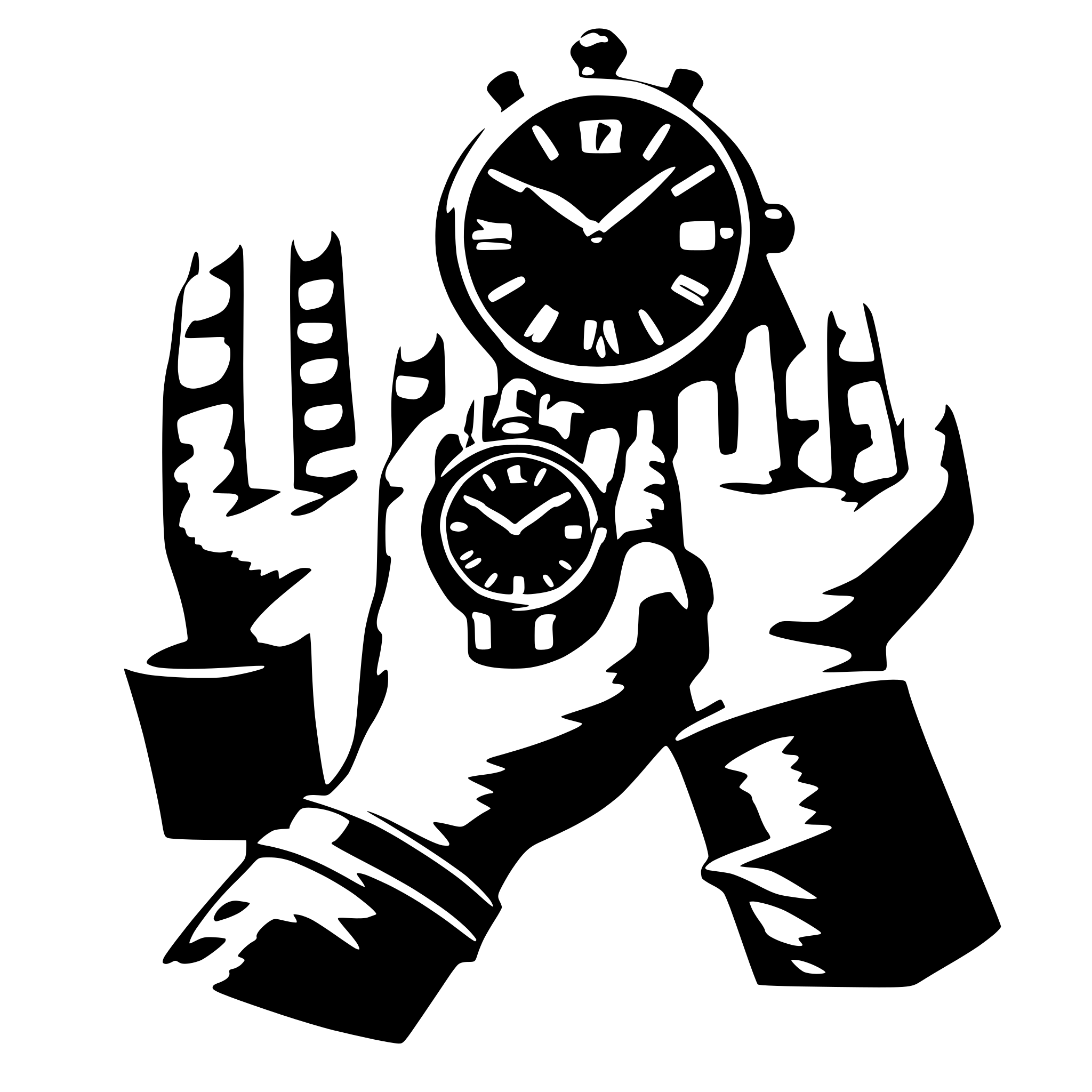 AI-generated SVG of a men watch hands