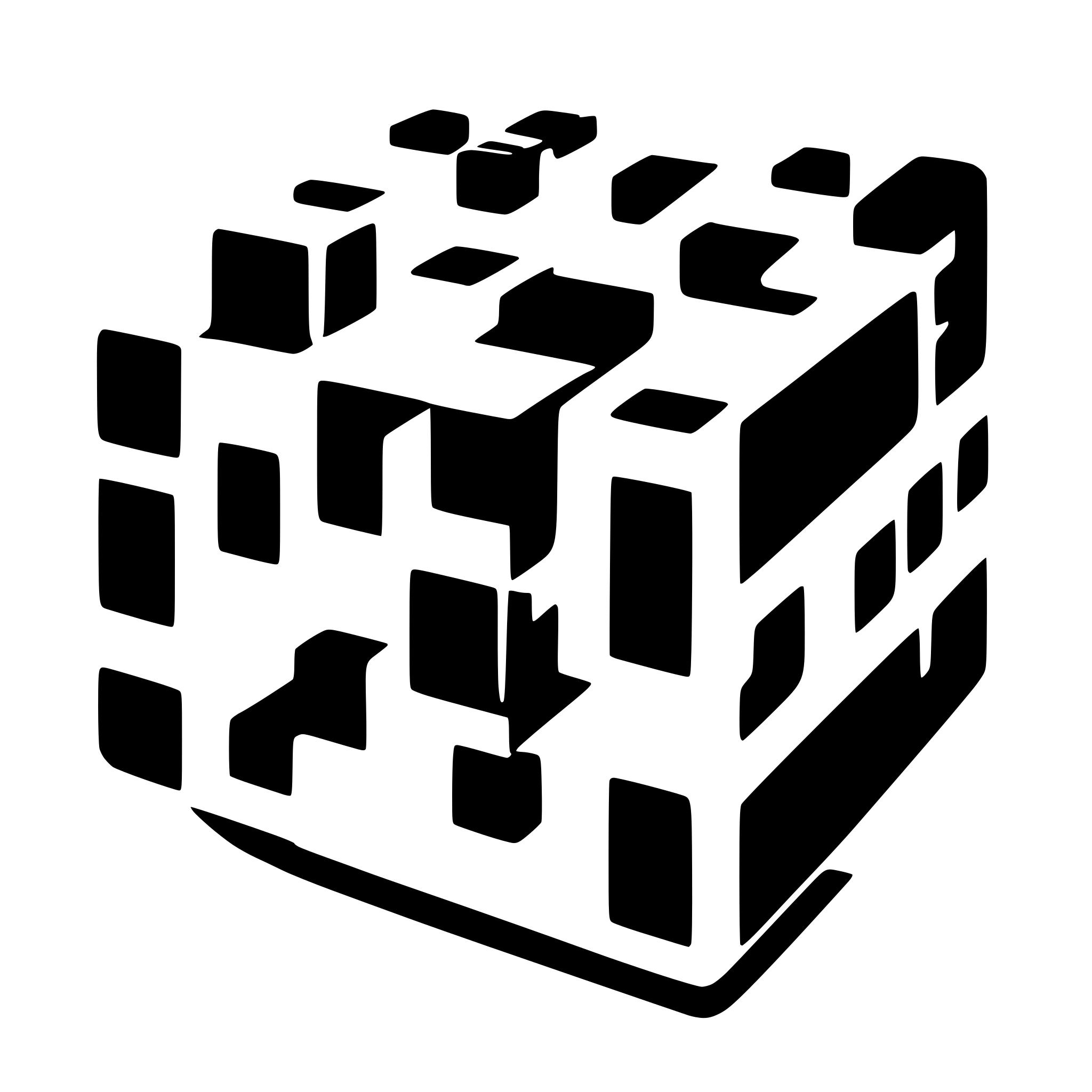 AI-generated SVG of 'a v made of cubes'