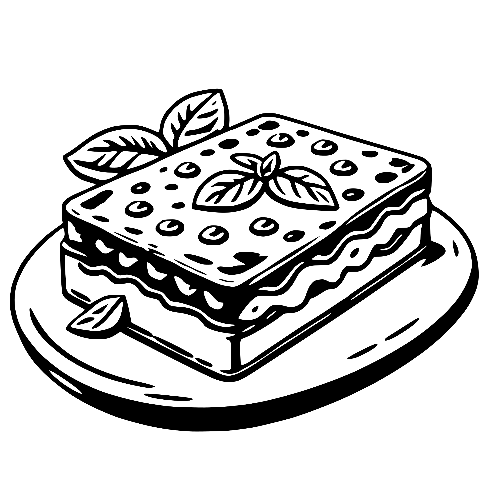 AI-generated SVG of a lasagna