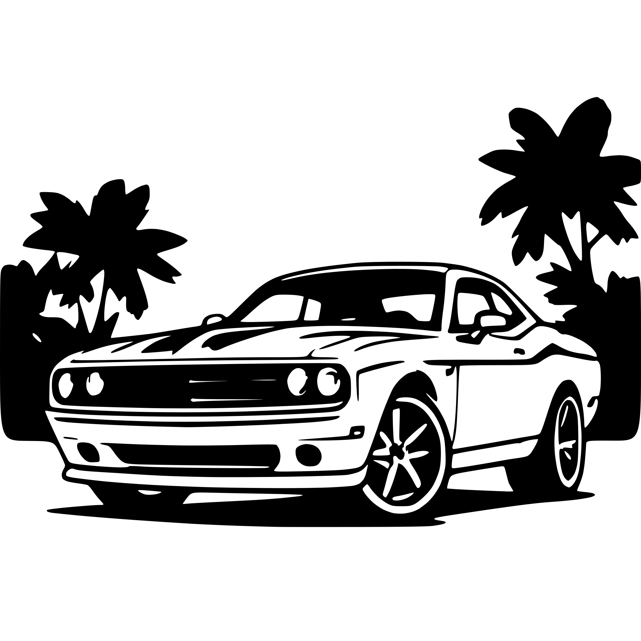 AI-generated SVG of a 2009 dodge challenger rt in graphic t-shirt design