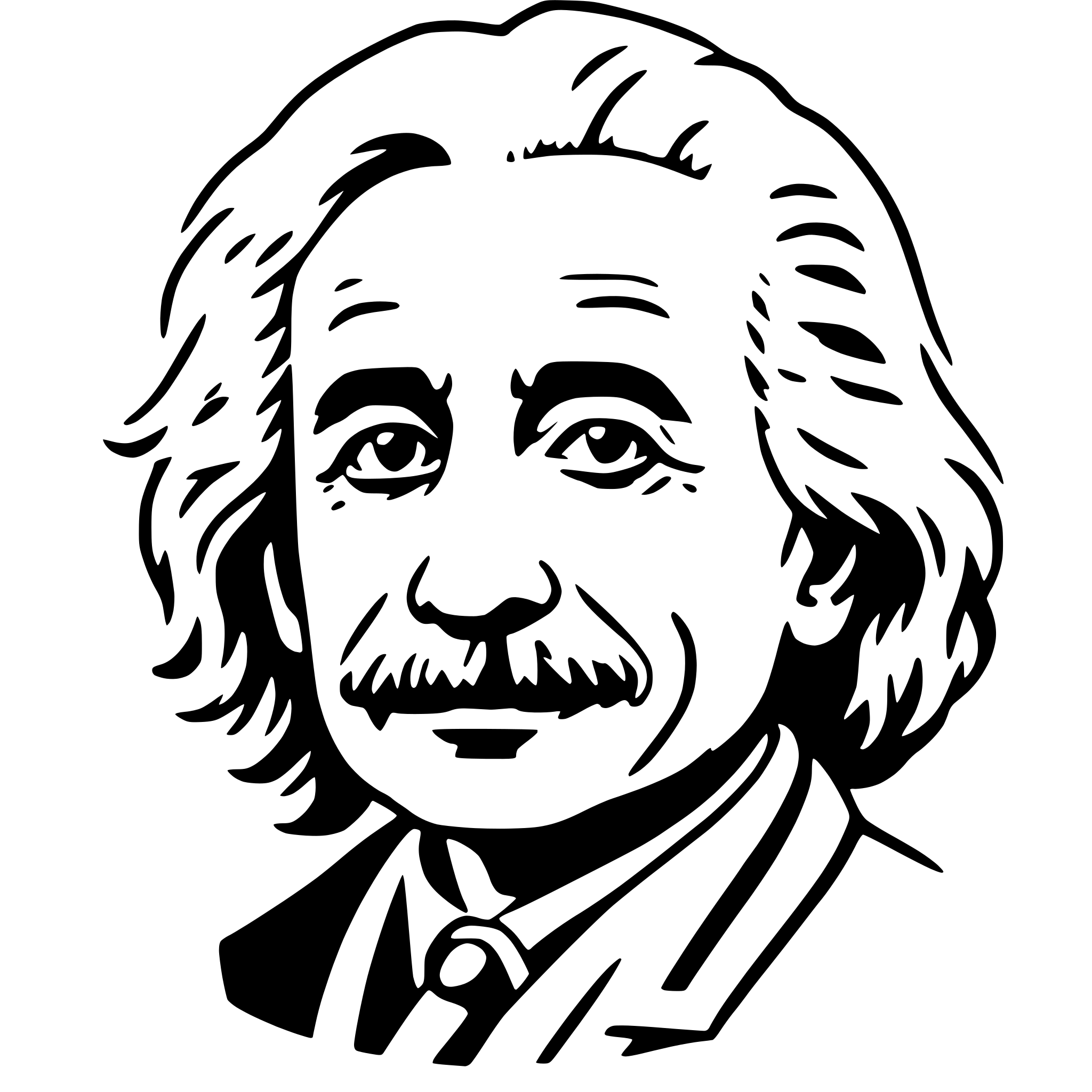 AI-generated SVG of a albert einstein