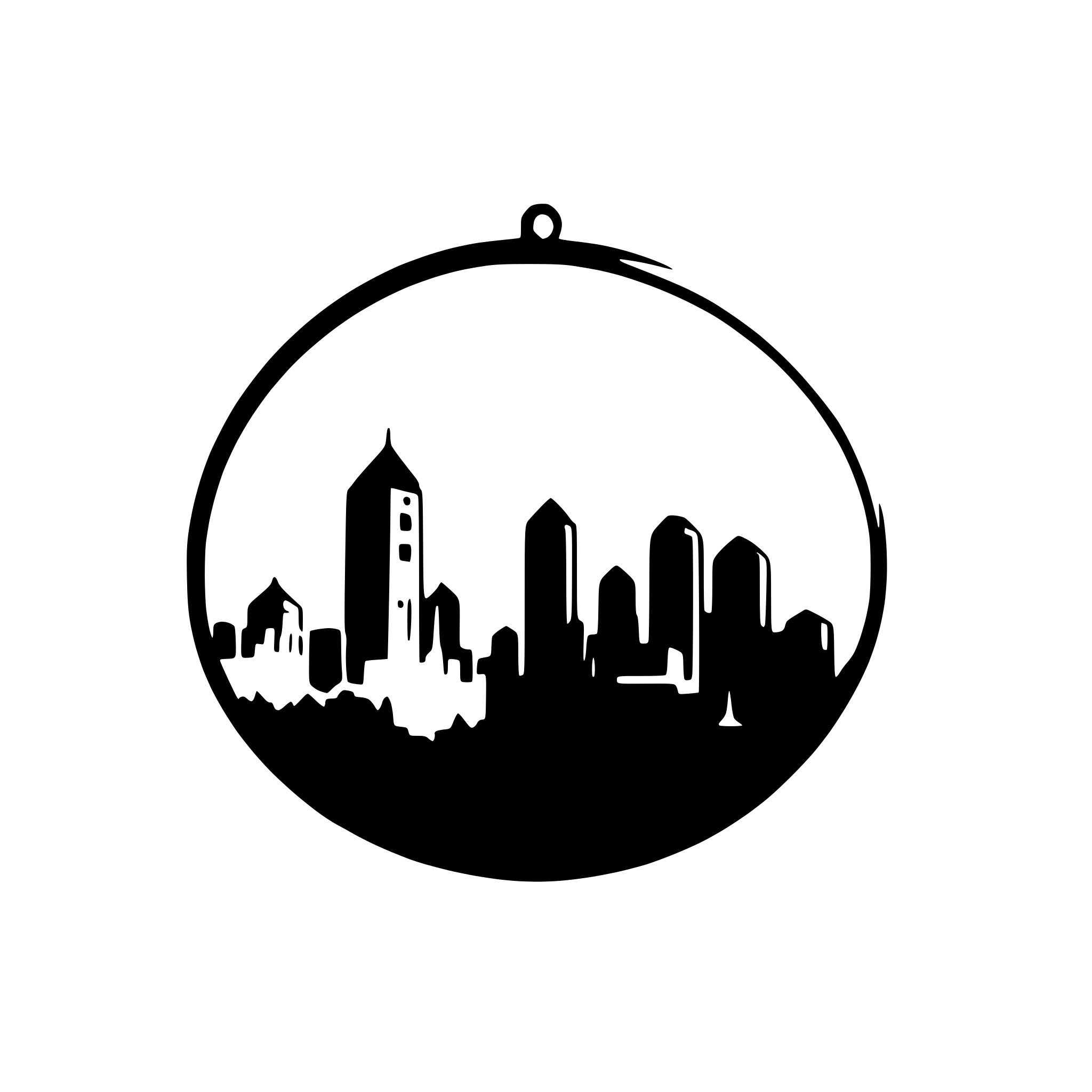 AI-generated SVG of a create silhouette of kansas city skyline