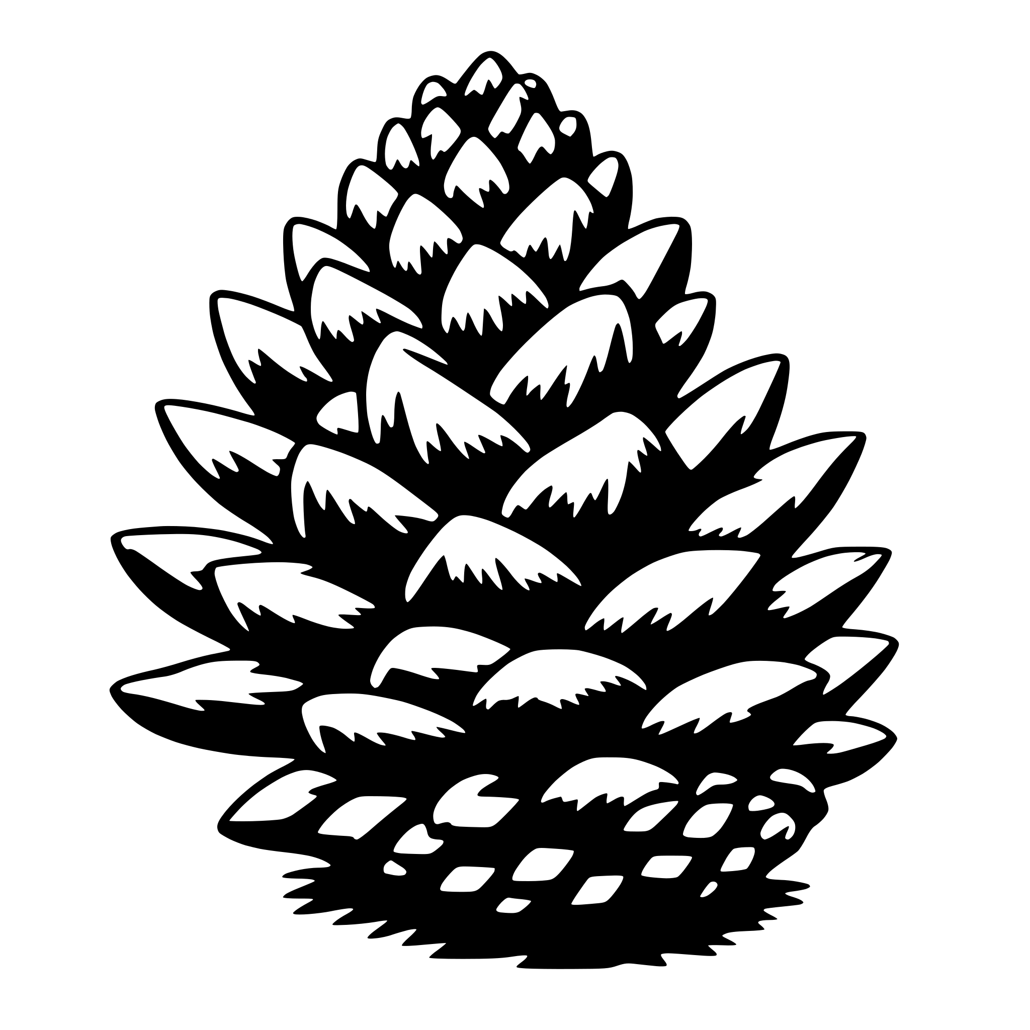 AI-generated SVG of a pine cone