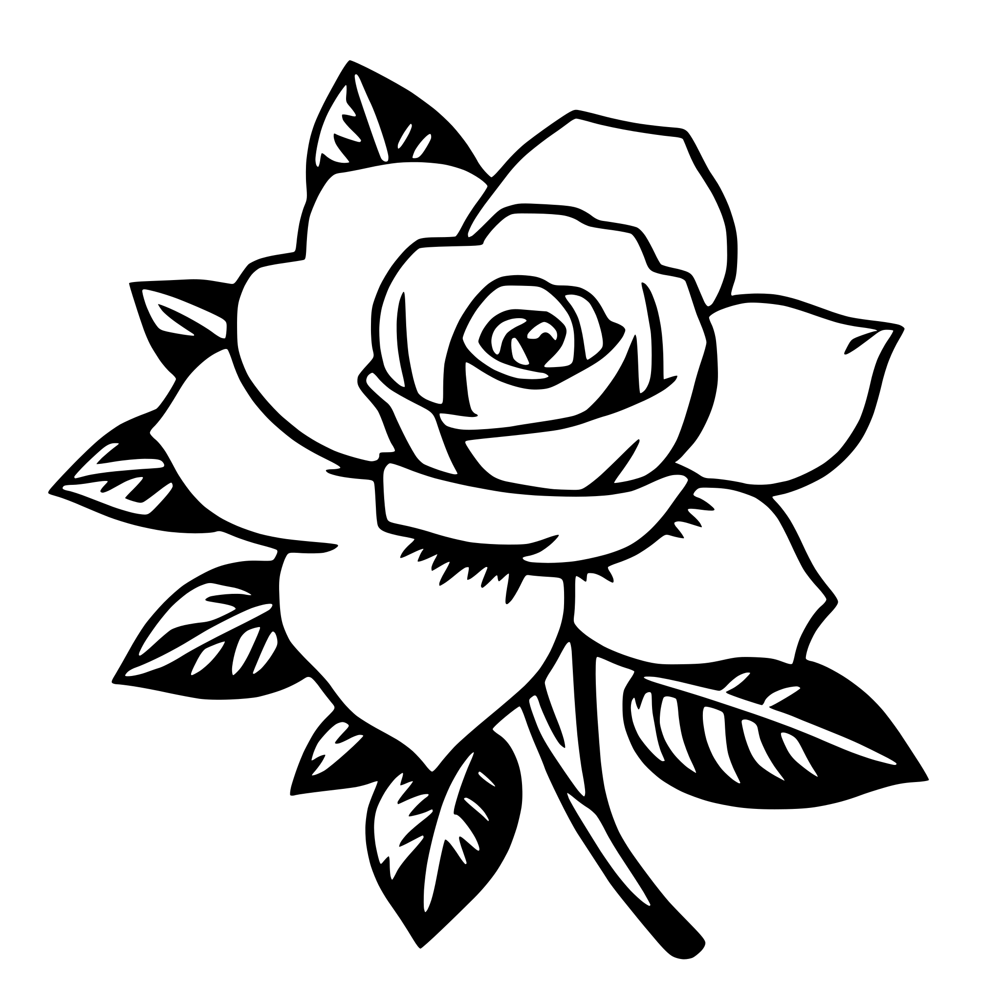 AI-generated SVG of a gardenia