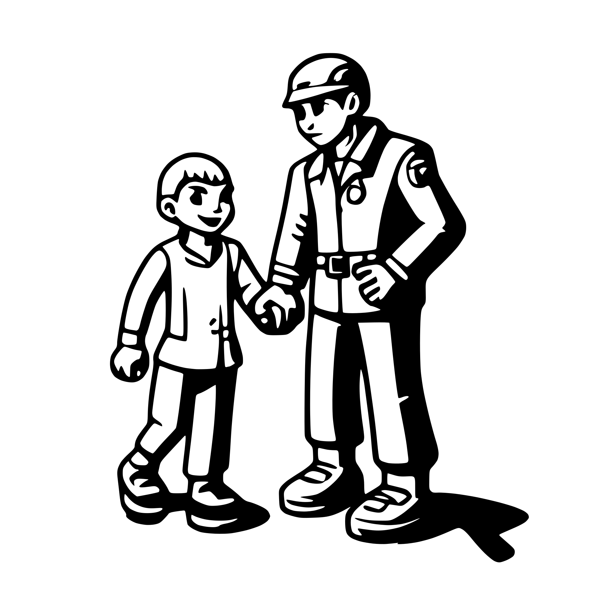 AI-generated SVG of a An electrical technician being stepped on by a mechanic