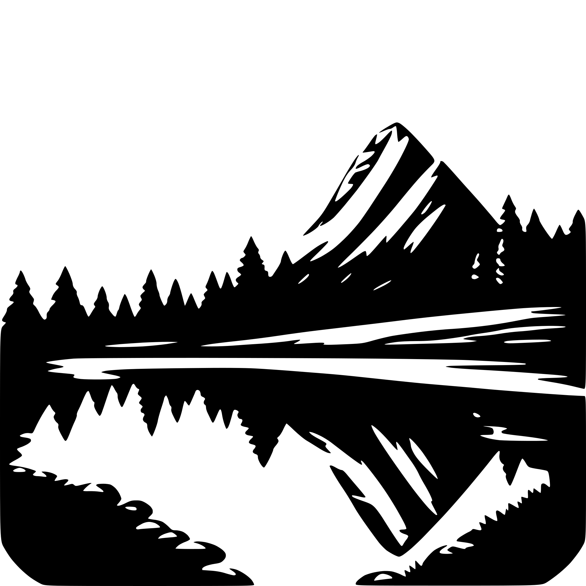 AI-generated SVG of a mountain reflection