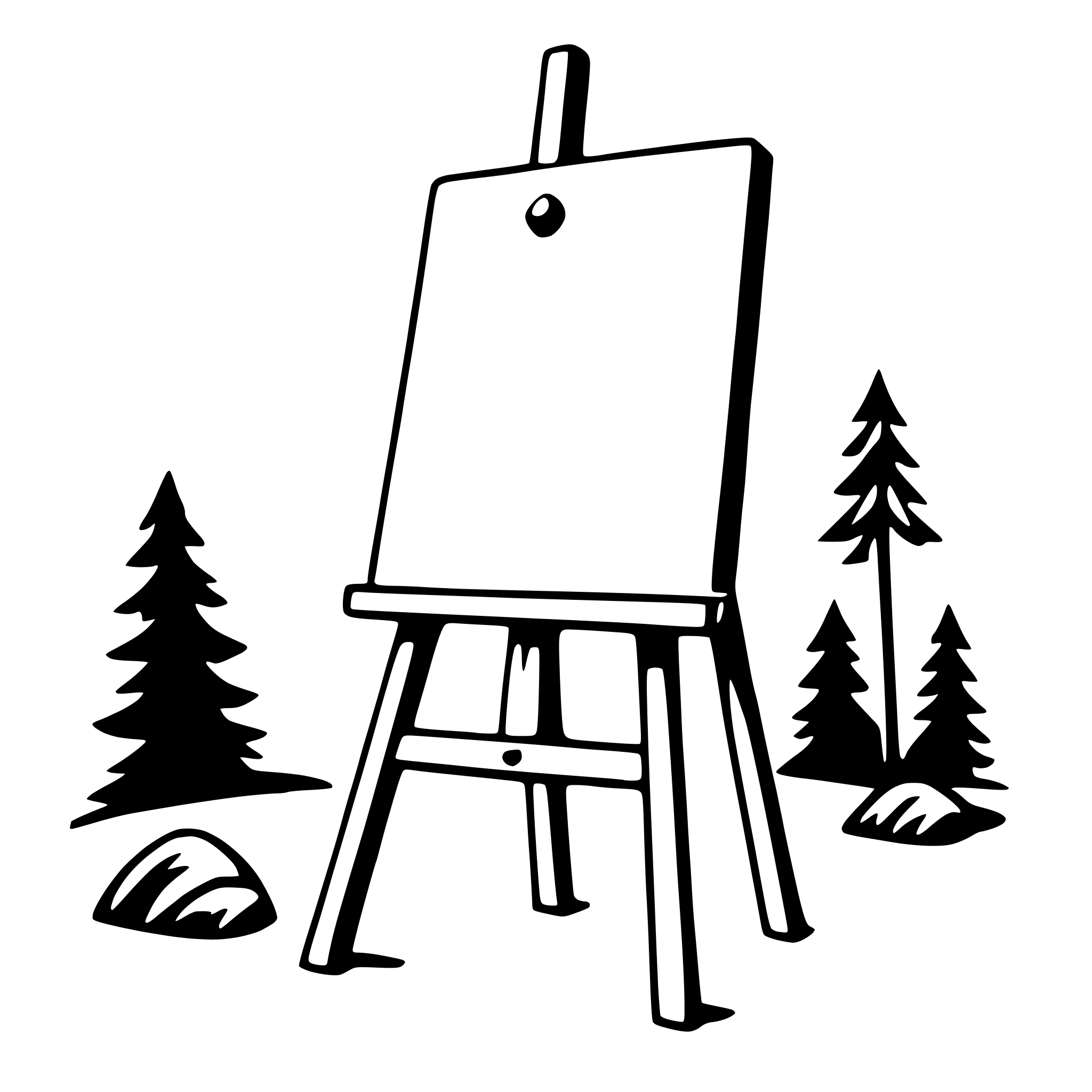 AI-generated SVG of a easel