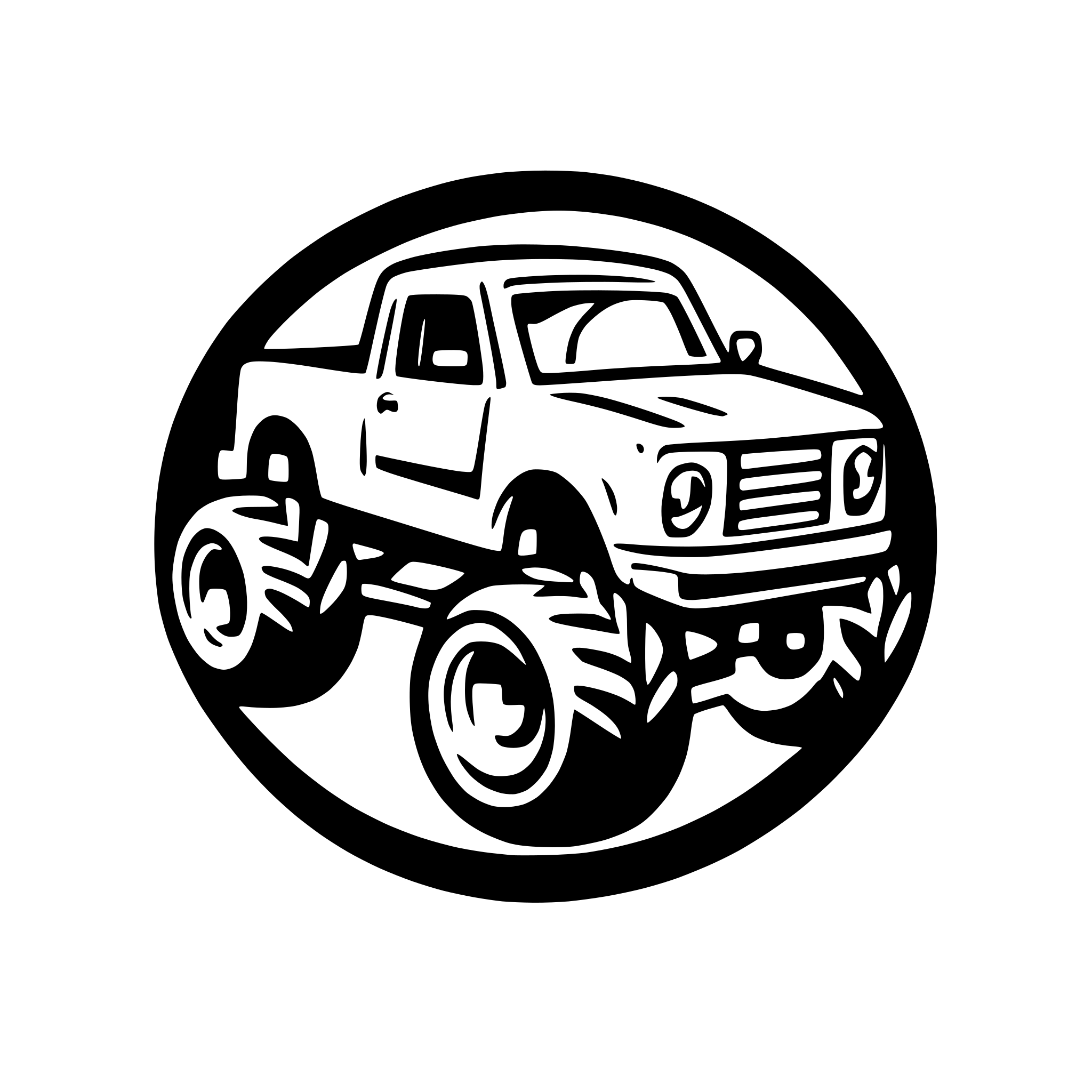 AI-generated SVG of a a monstertruck logo