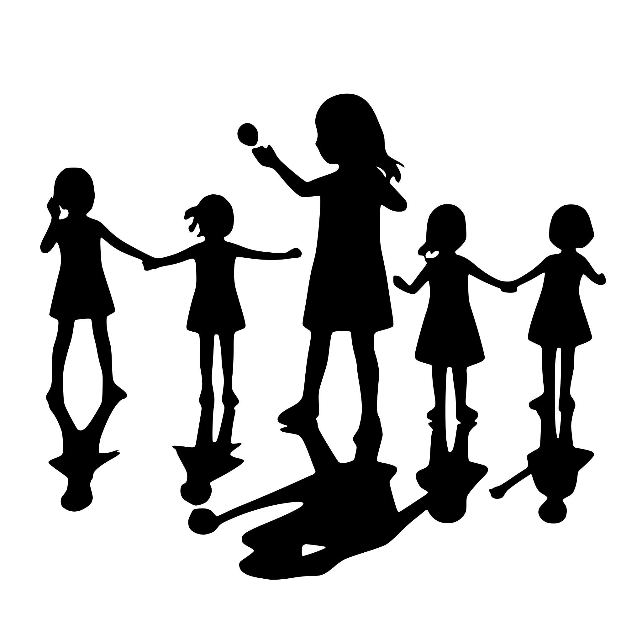 AI-generated SVG of a many playing children