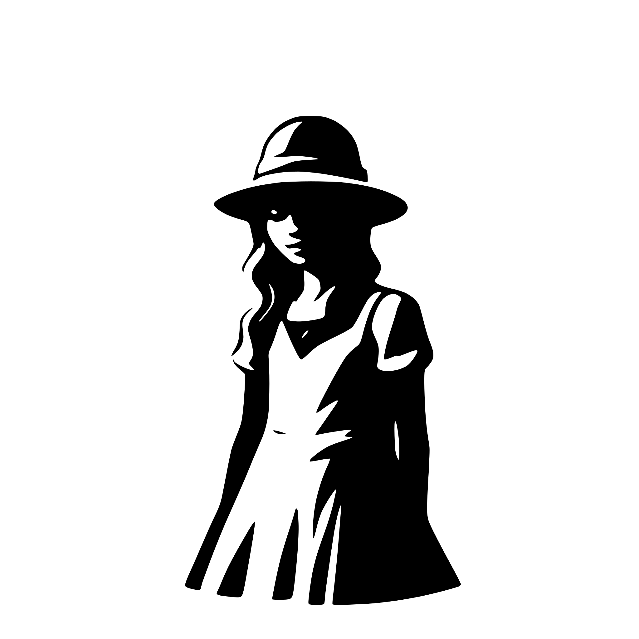 AI-generated SVG of 'Young girl with hat'