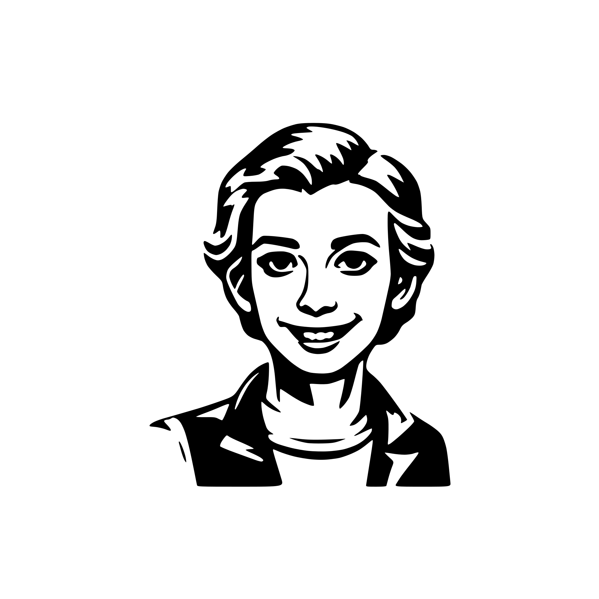 AI-generated SVG of 'happ person'