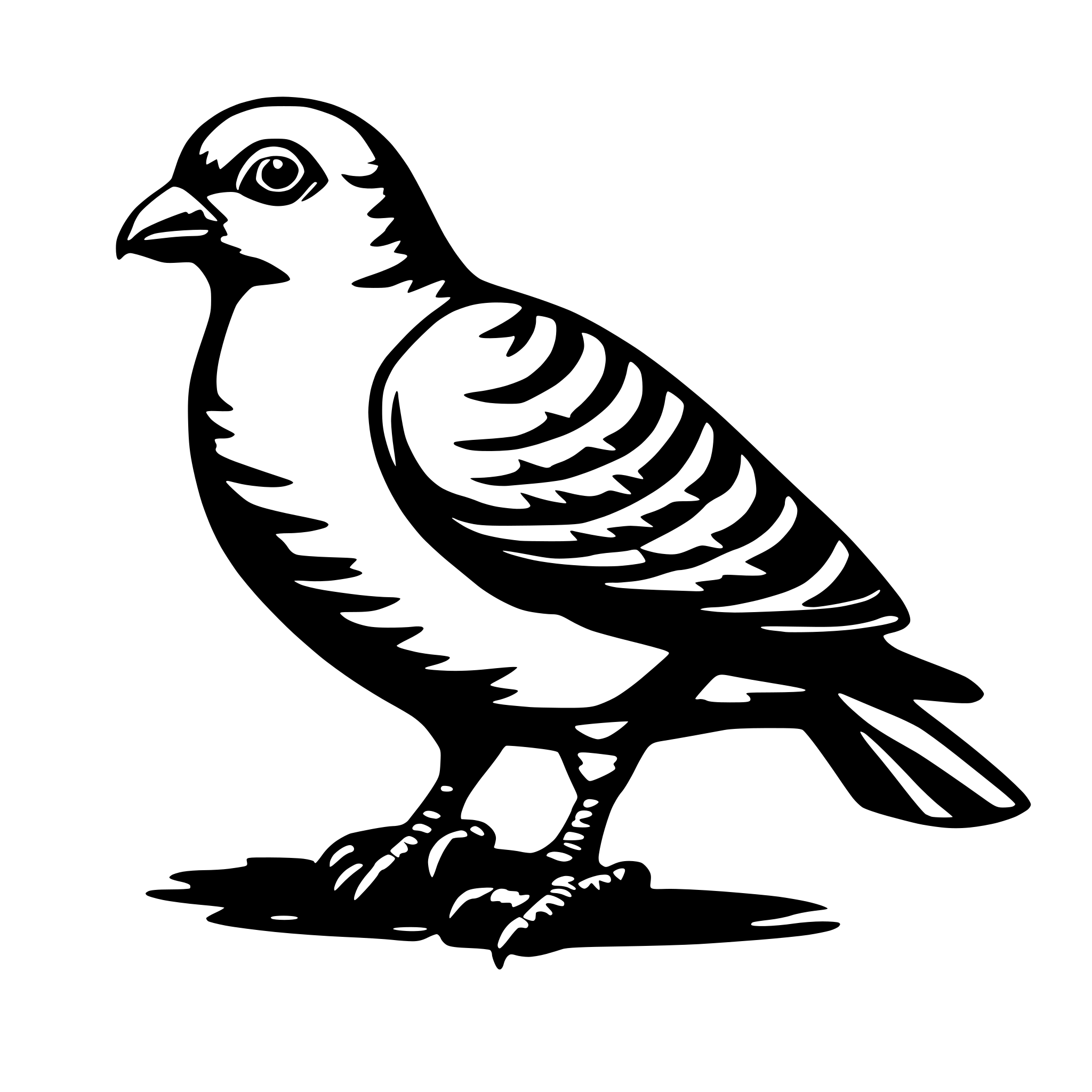 AI-generated SVG of 'mail bird pigeon'