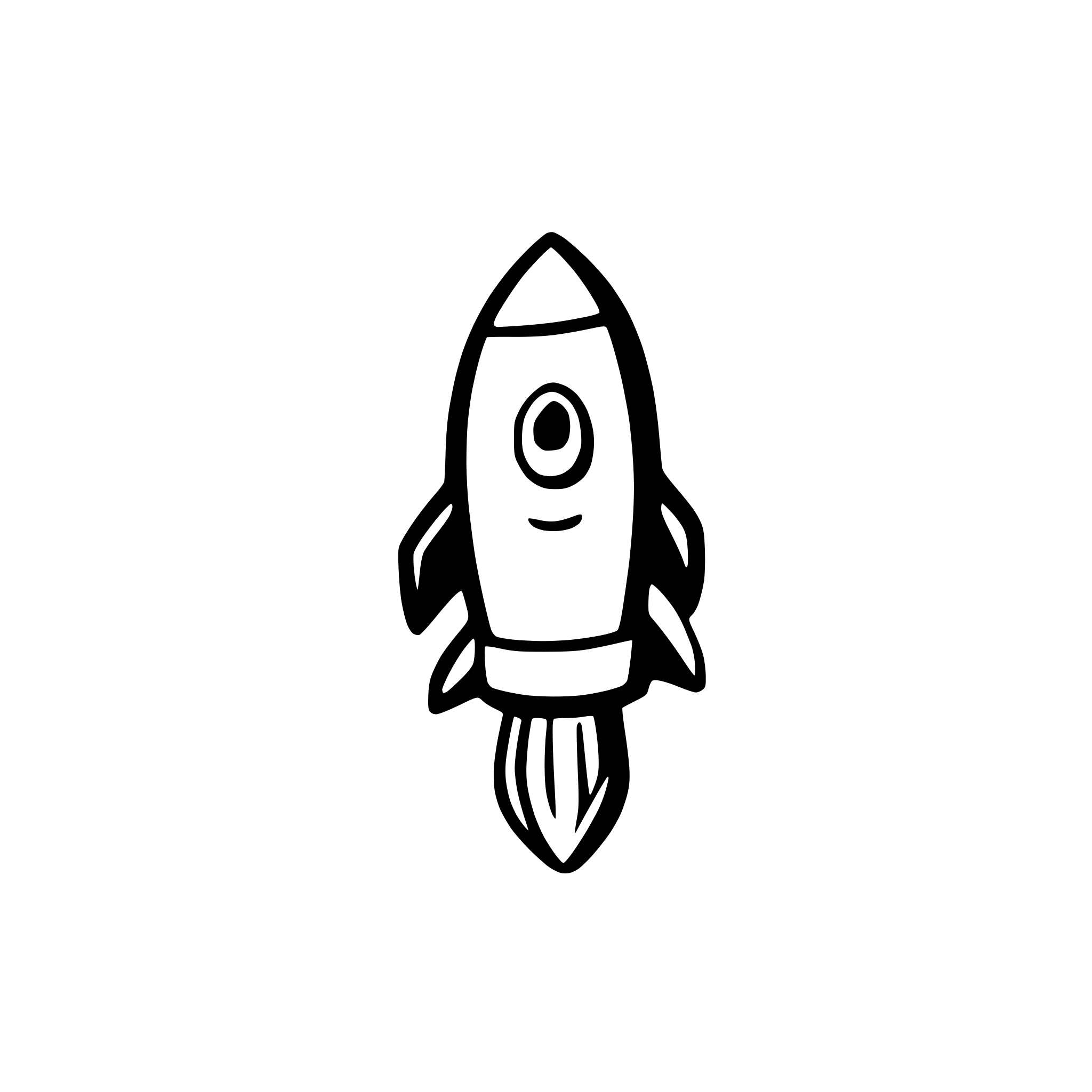 AI-generated SVG of 'Cartoon rocket'