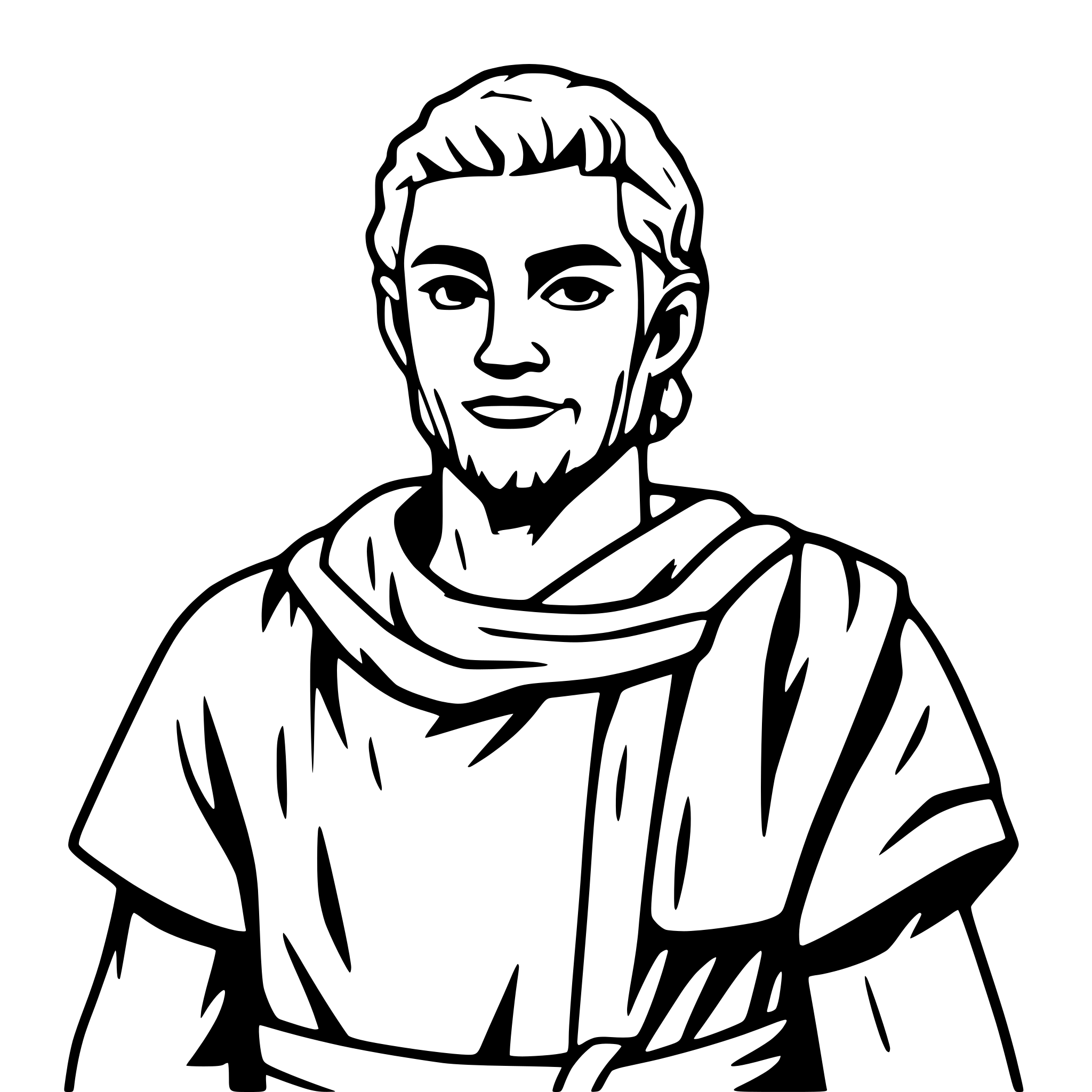 AI-generated SVG of a roman emperor in toga