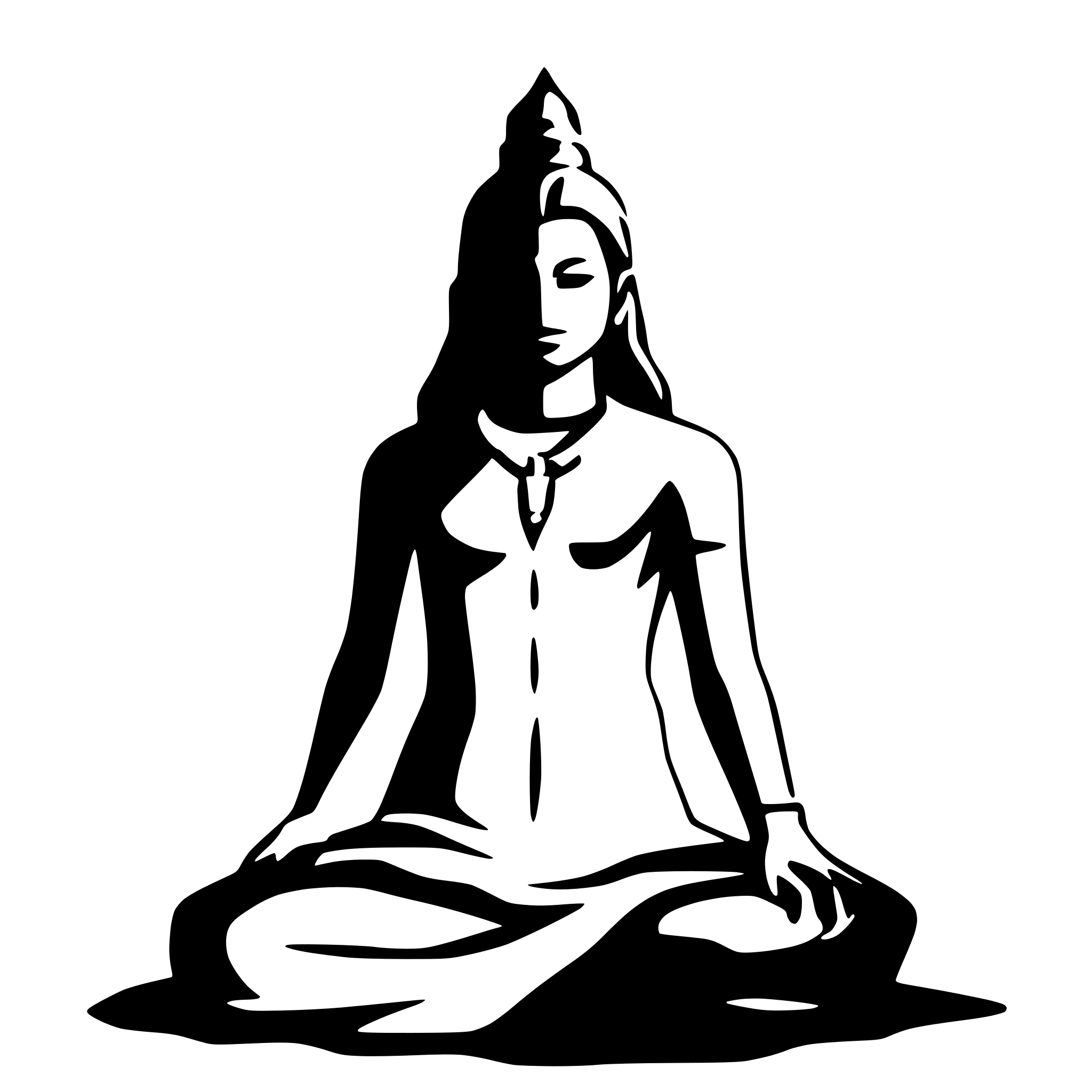AI-generated SVG of a lord shiva