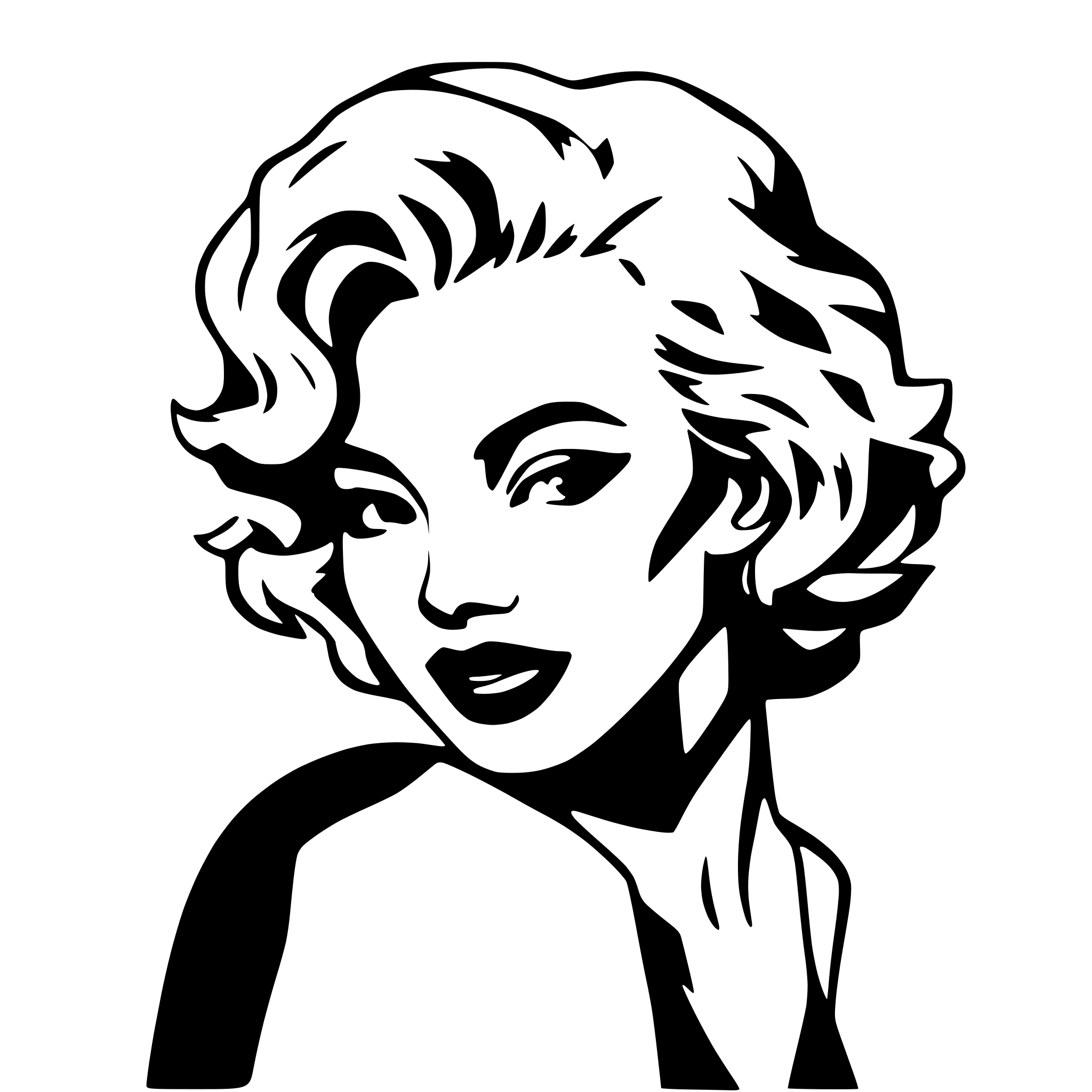 AI-generated SVG of a Marilyn Monroe