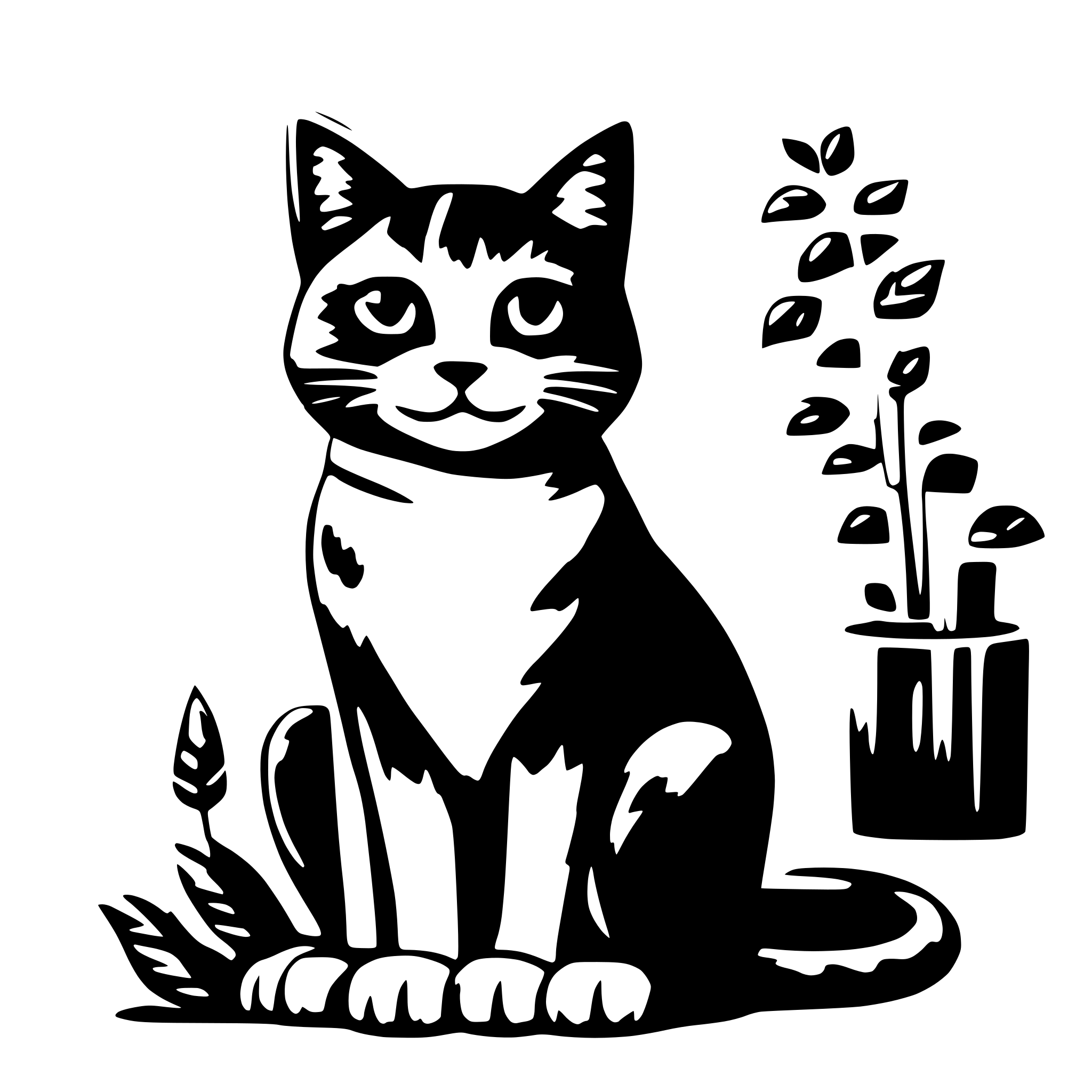 AI-generated SVG of '小猫咪学德语'