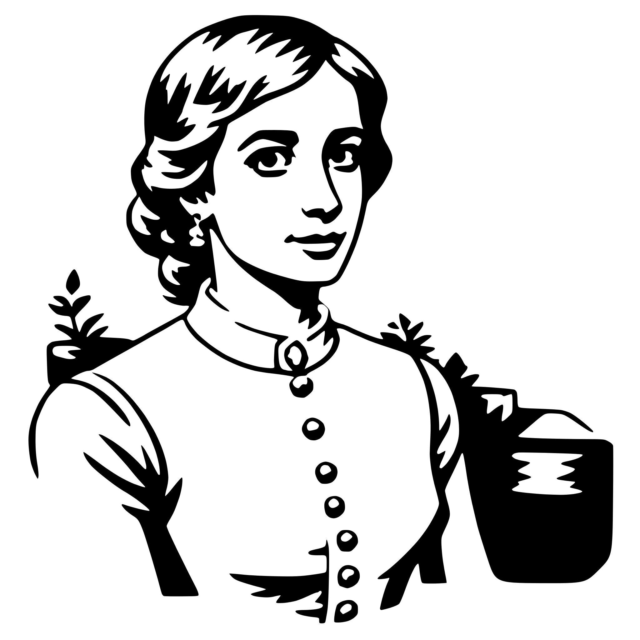 AI-generated SVG of a jane austen