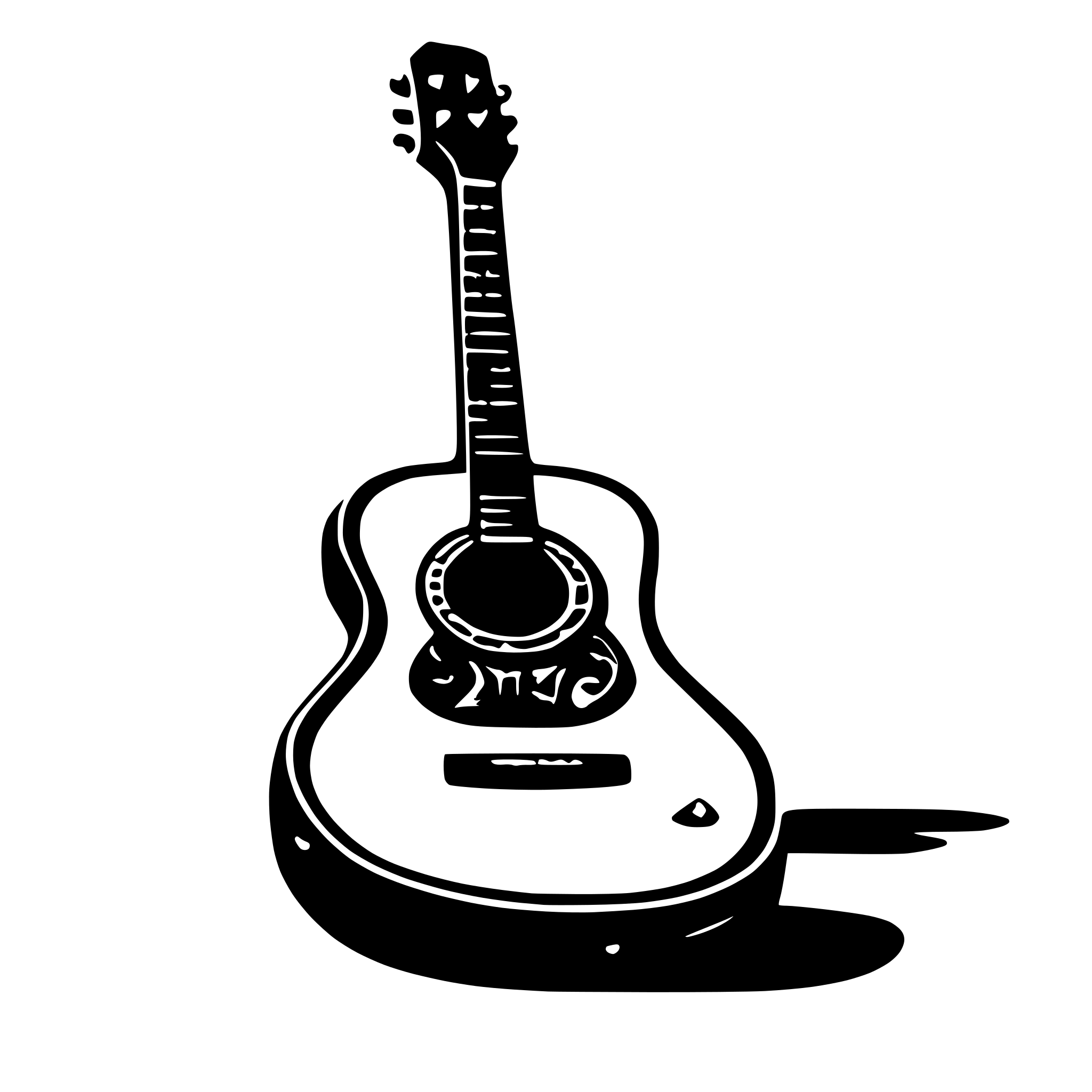 AI-generated SVG of 'Stencil guitar'