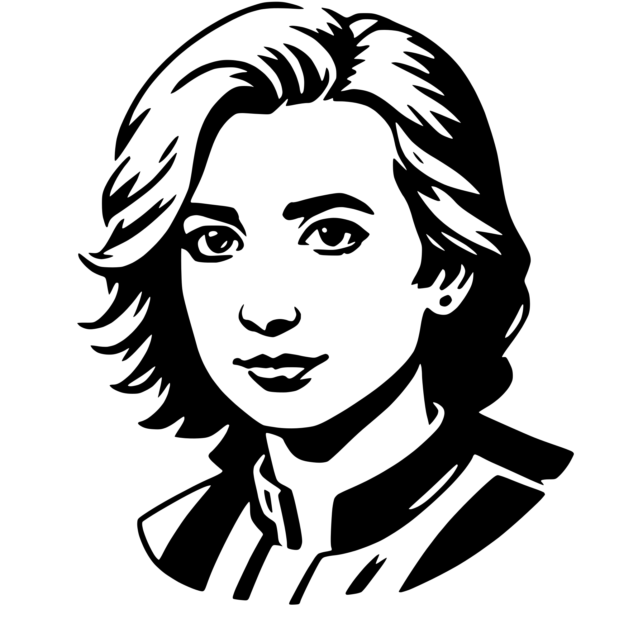AI-generated SVG of a portrait
