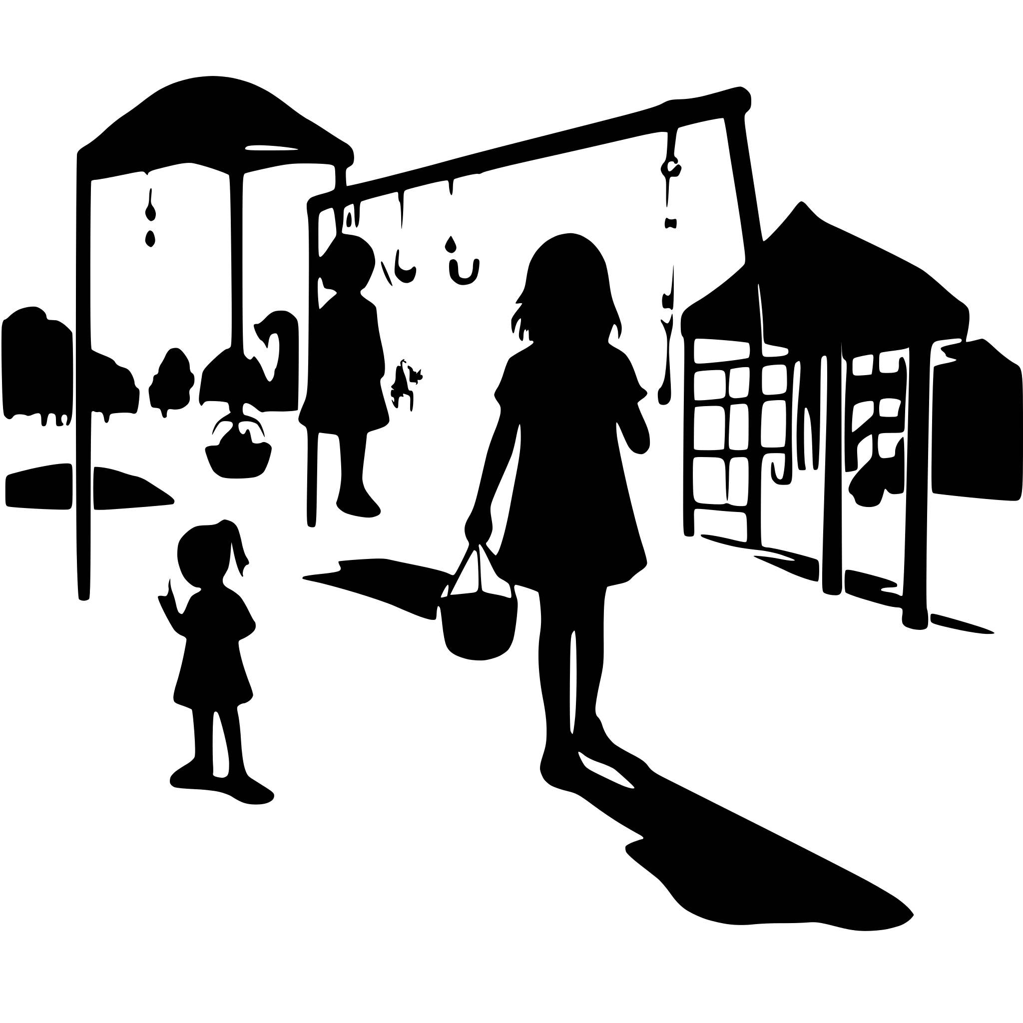 AI-generated SVG of a playground with many children