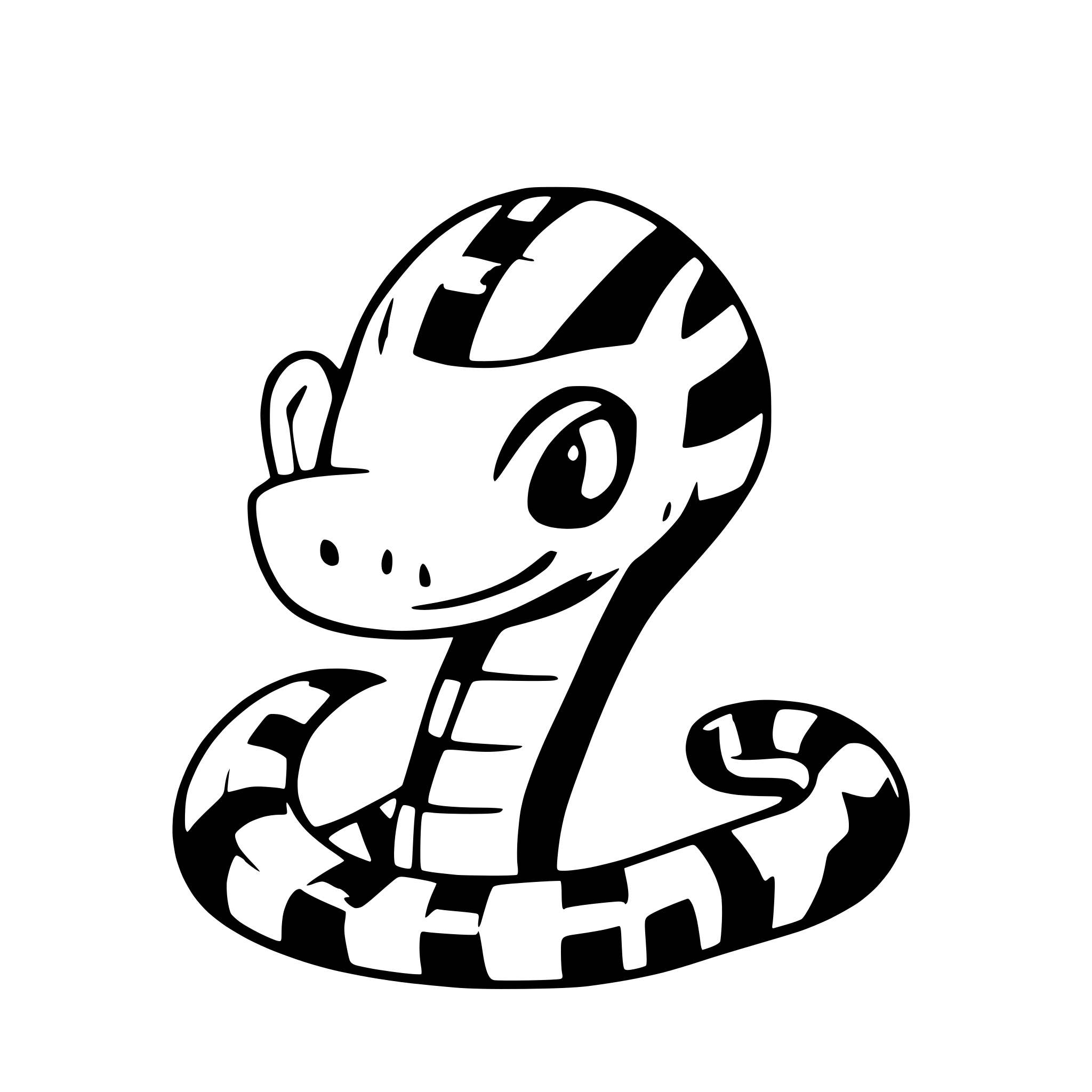 AI-generated SVG of a snake