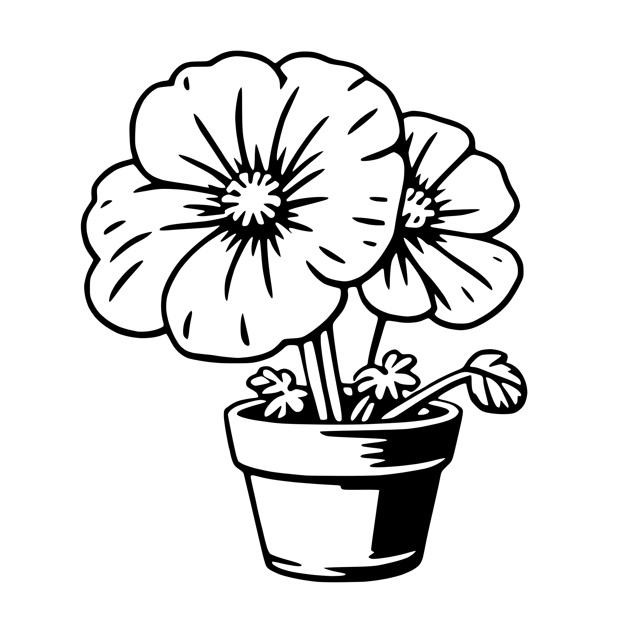 AI-generated SVG of 'geranium'