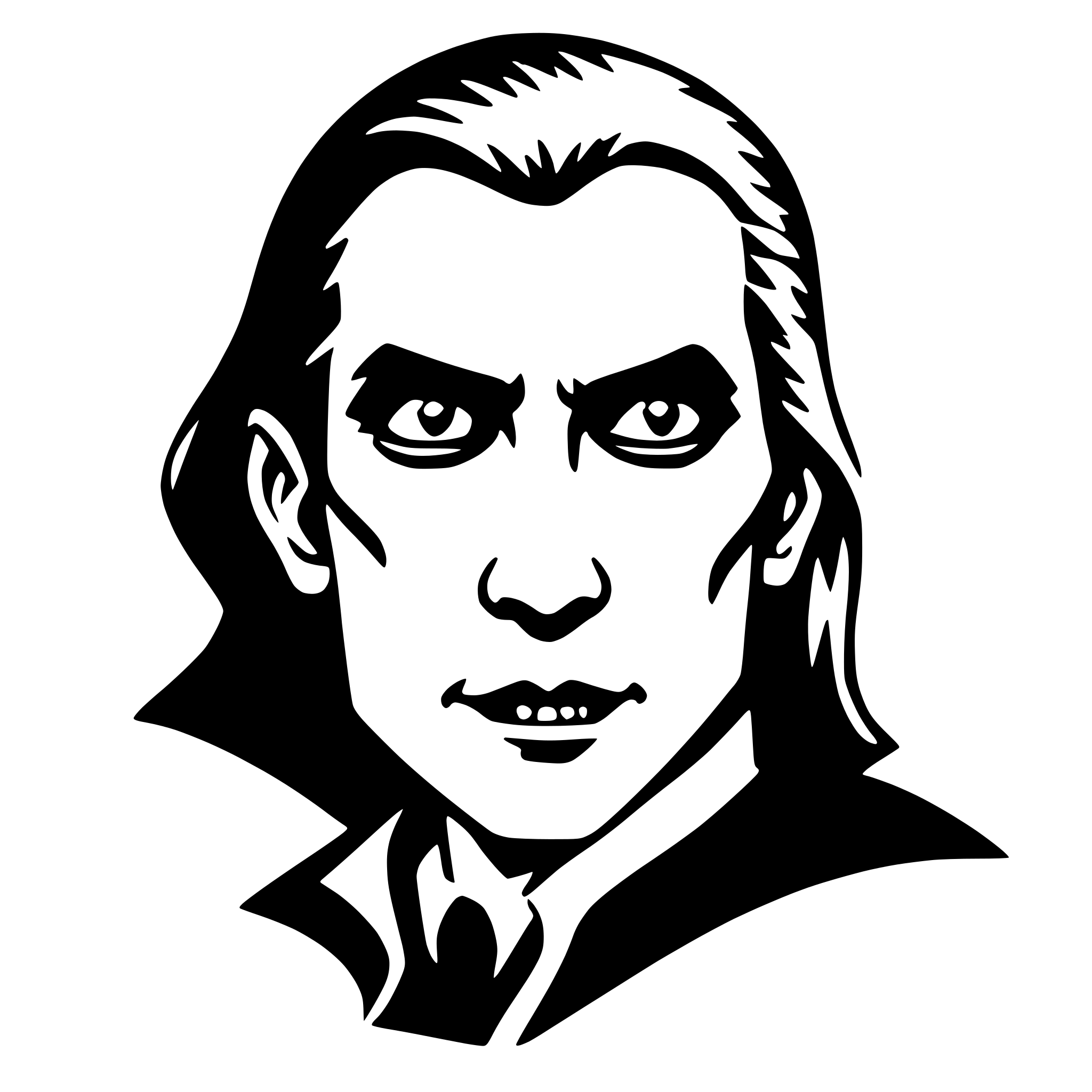 AI-generated SVG of a vampire