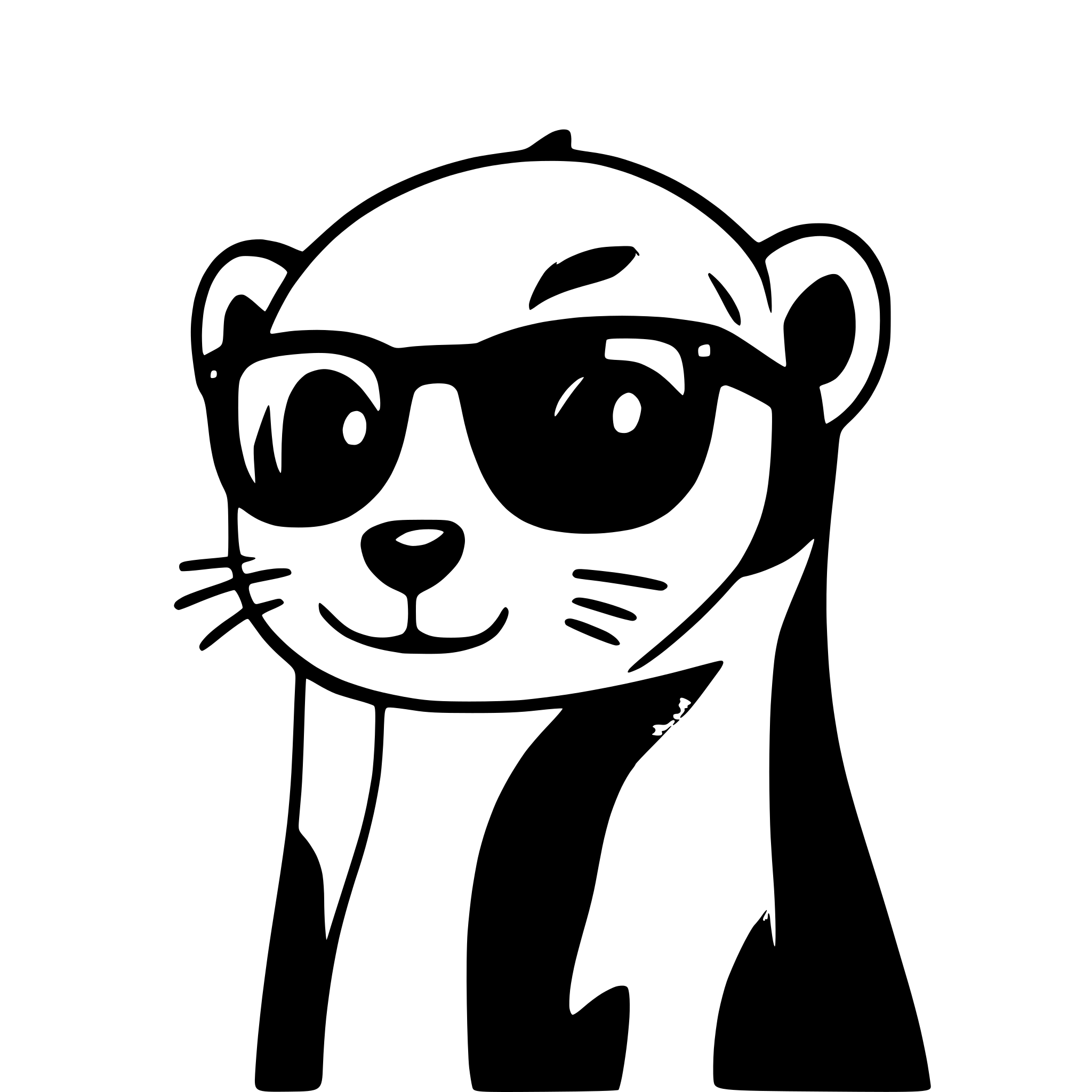 AI-generated SVG of a otter with sunglasses on