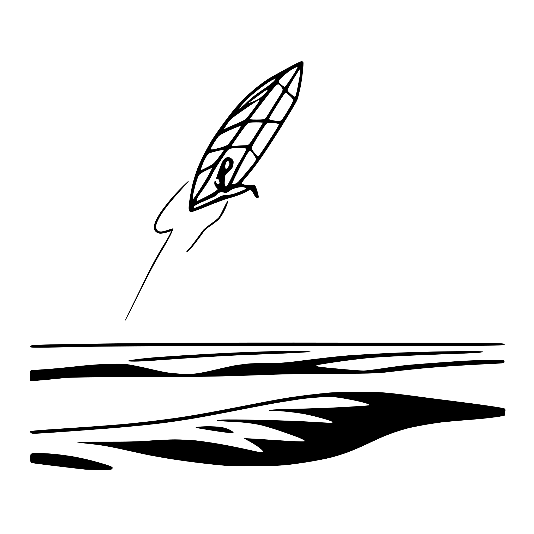 AI-generated SVG of 'kite surfer on waves'
