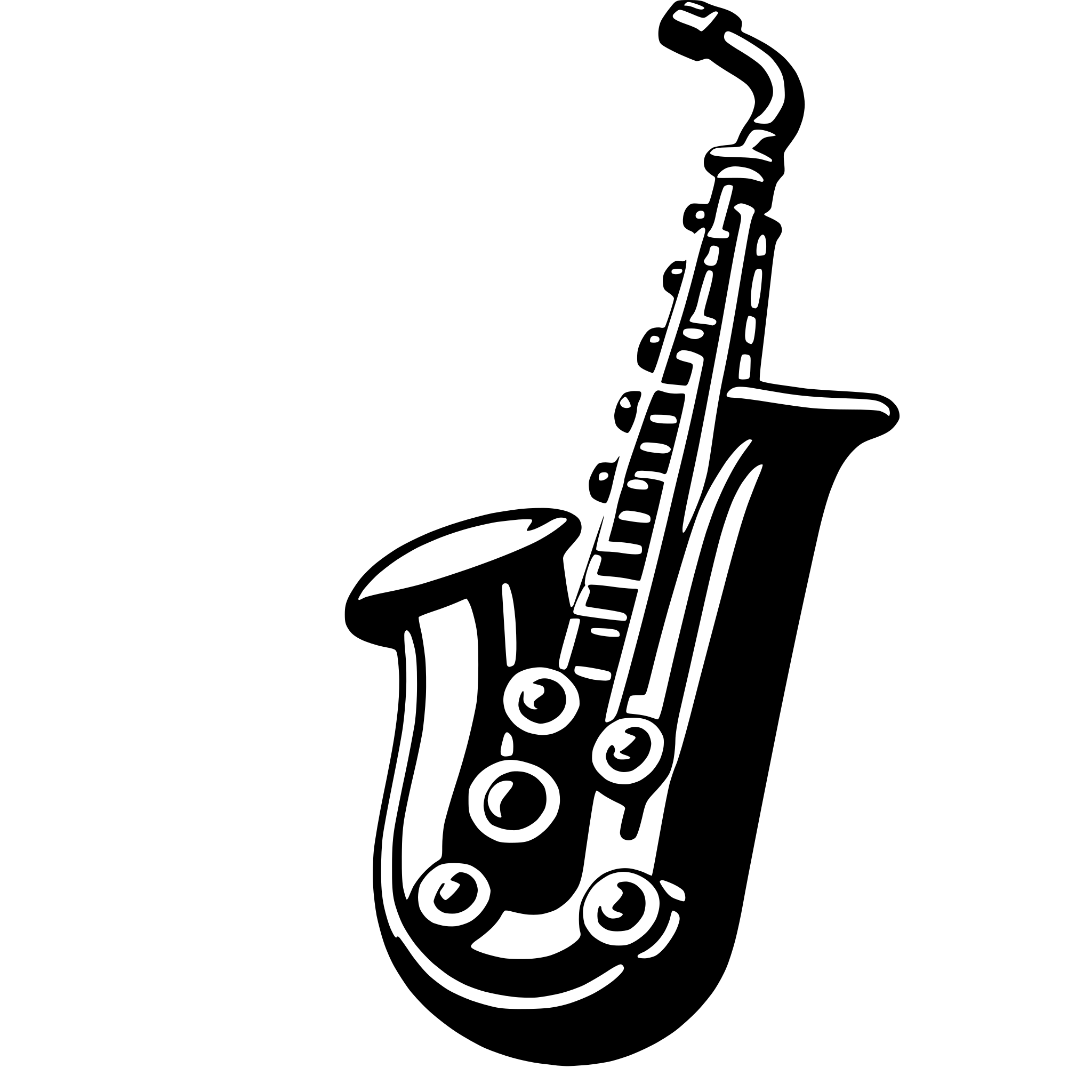 AI-generated SVG of 'saxophone'