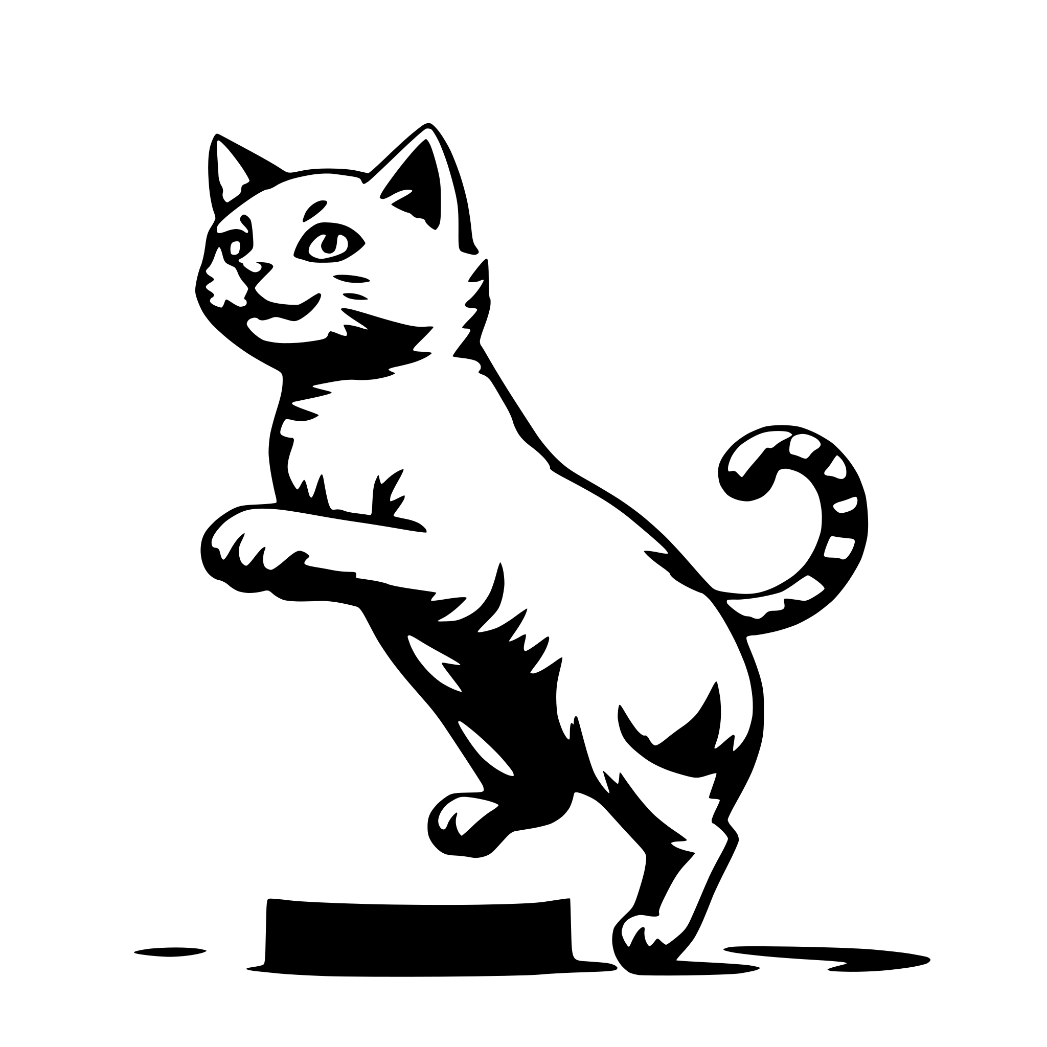 AI-generated SVG of 'Cat jump'
