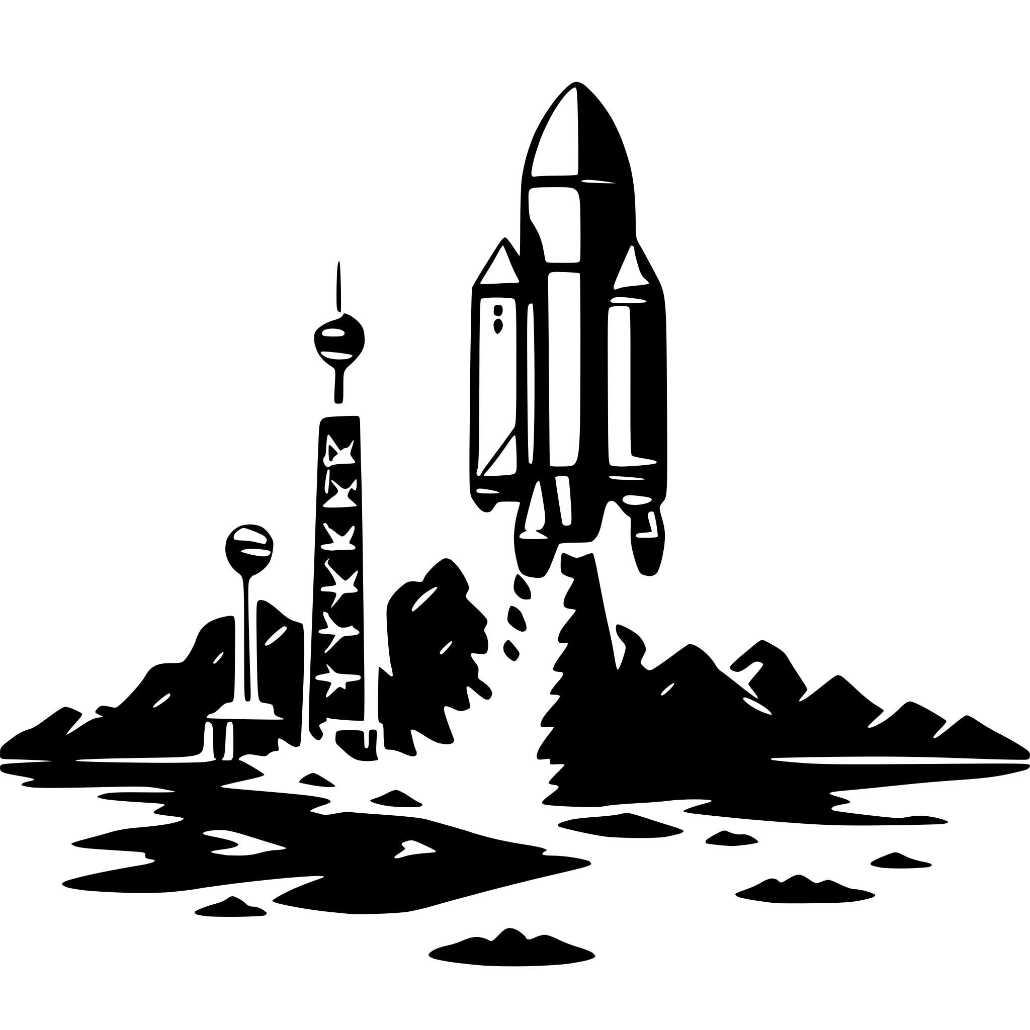 AI-generated SVG of a launch space X
