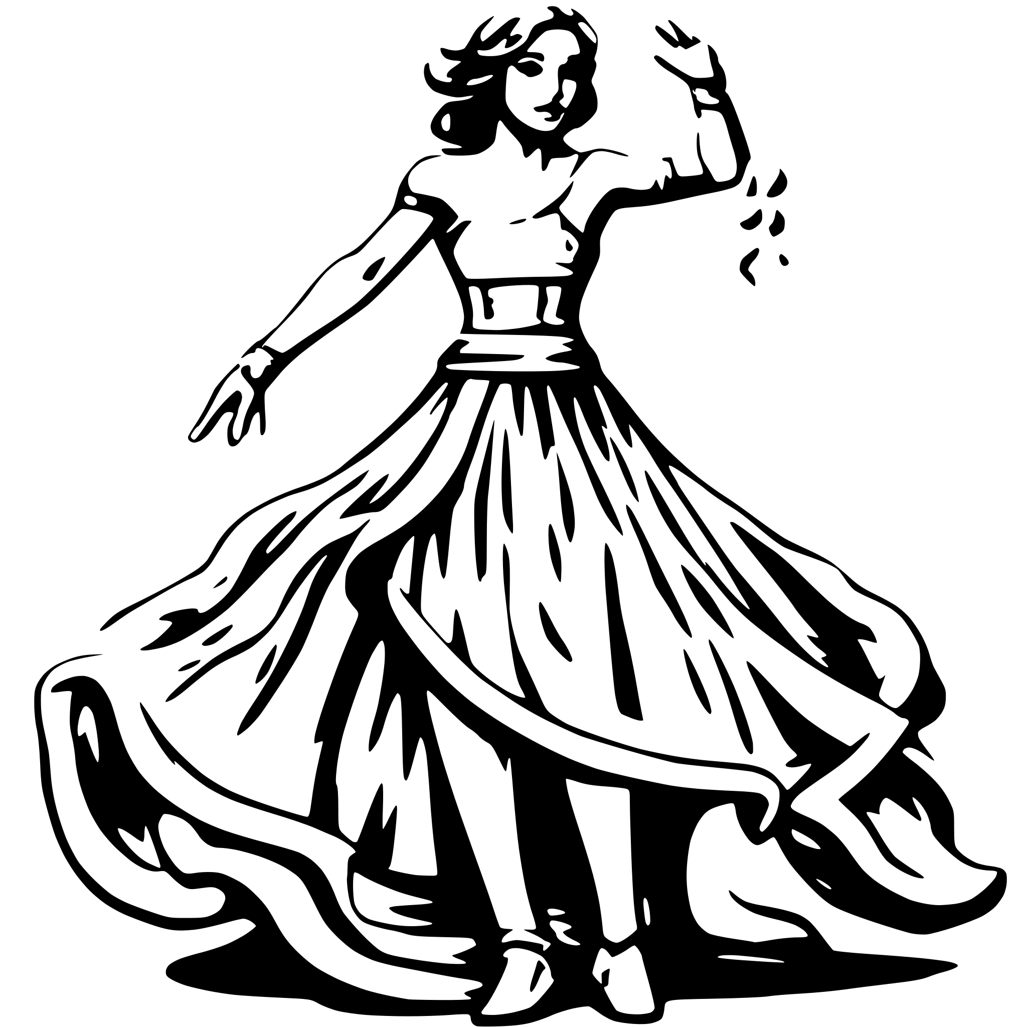 AI-generated SVG of a dancer